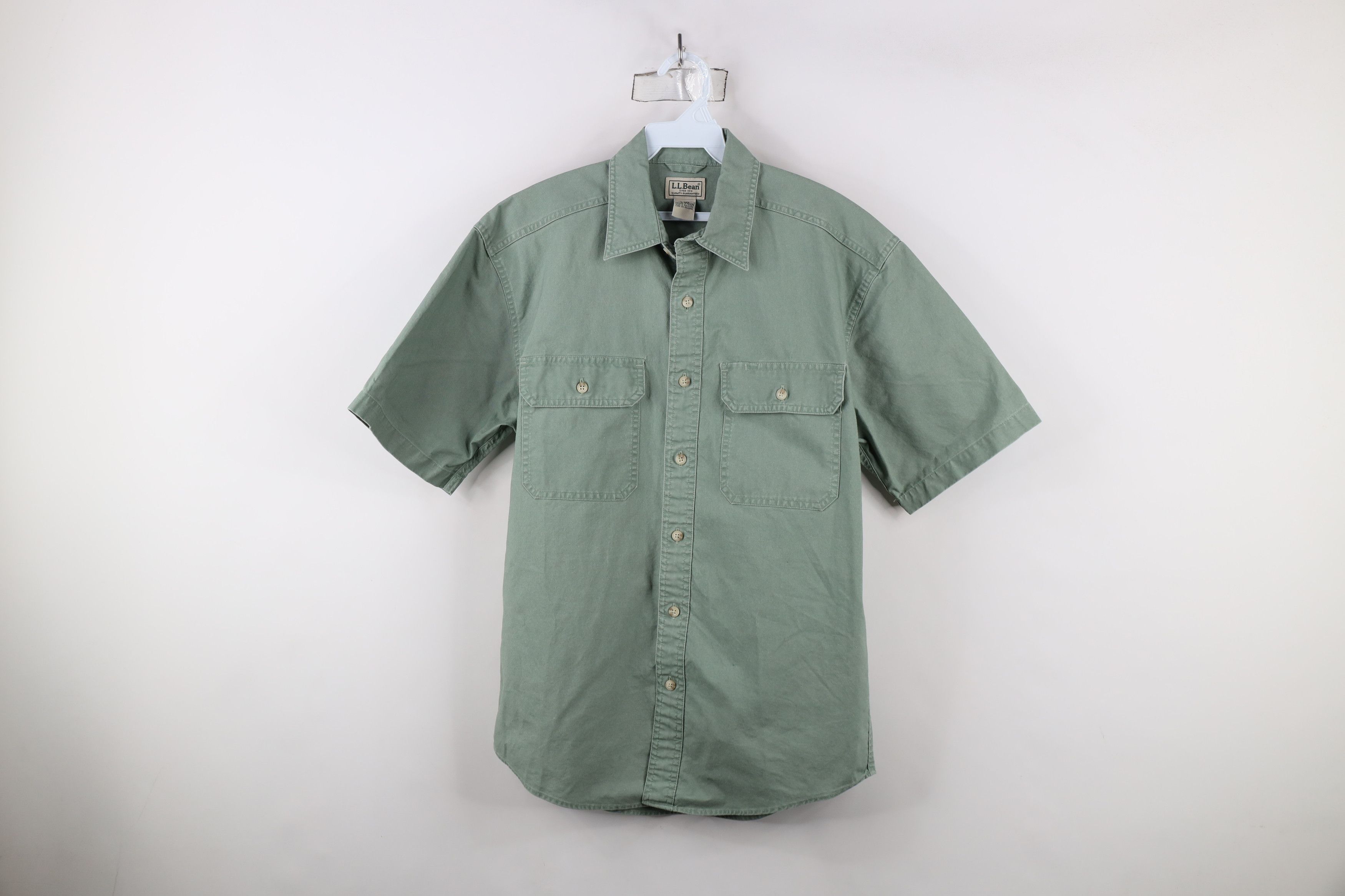 L.L. Bean × Vintage Vintage 90s LL Bean Safari Bush Collared Button Shirt Green Size US S / EU 44-46 / 1 - 1 Thumbnail