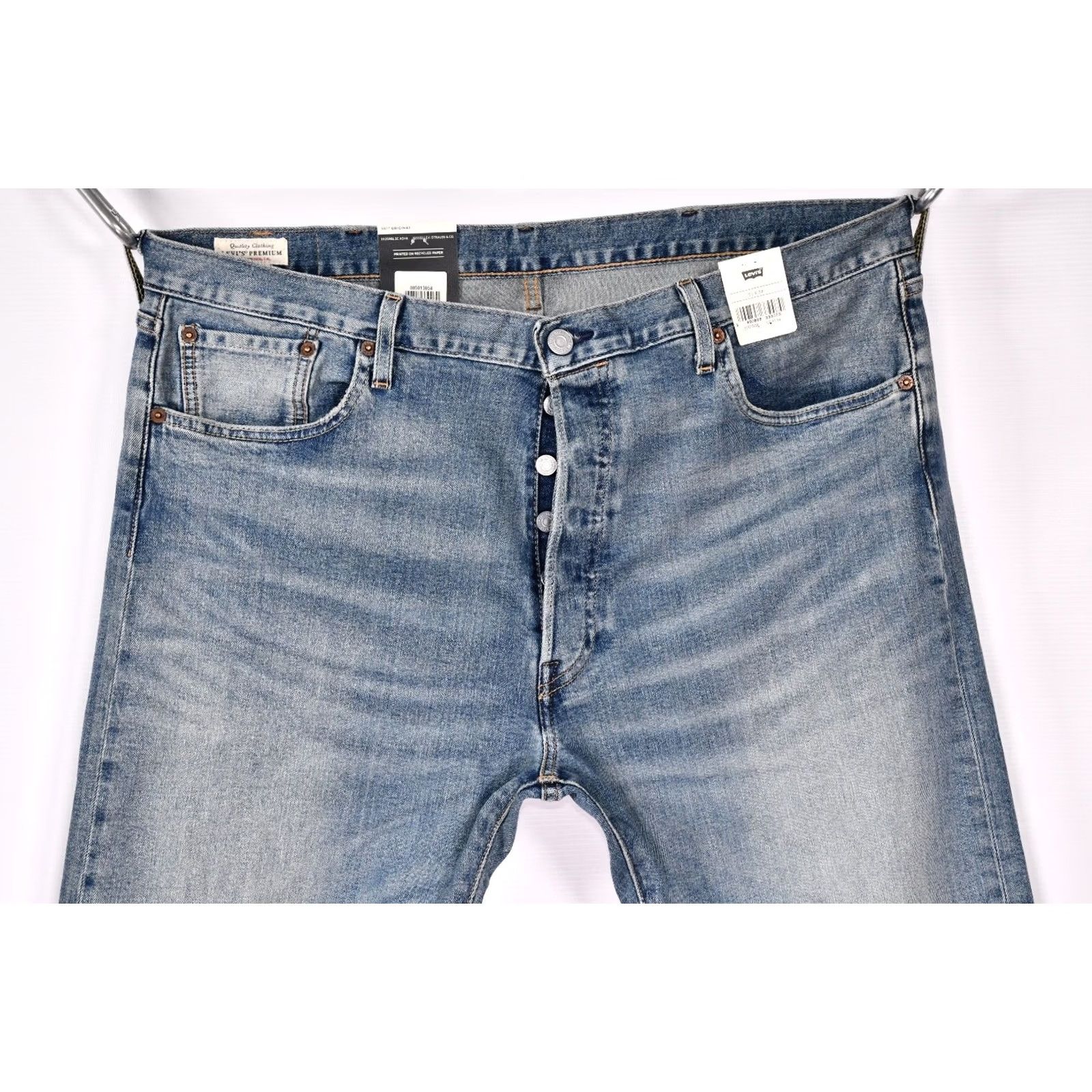 Levi's Levi's 501 Jeans Straight Leg Denim Stretch W38/L34 Men Regular Blue Vintage Not N/A 1980s Men Size US 38 / EU 54 - 2 Thumbnail