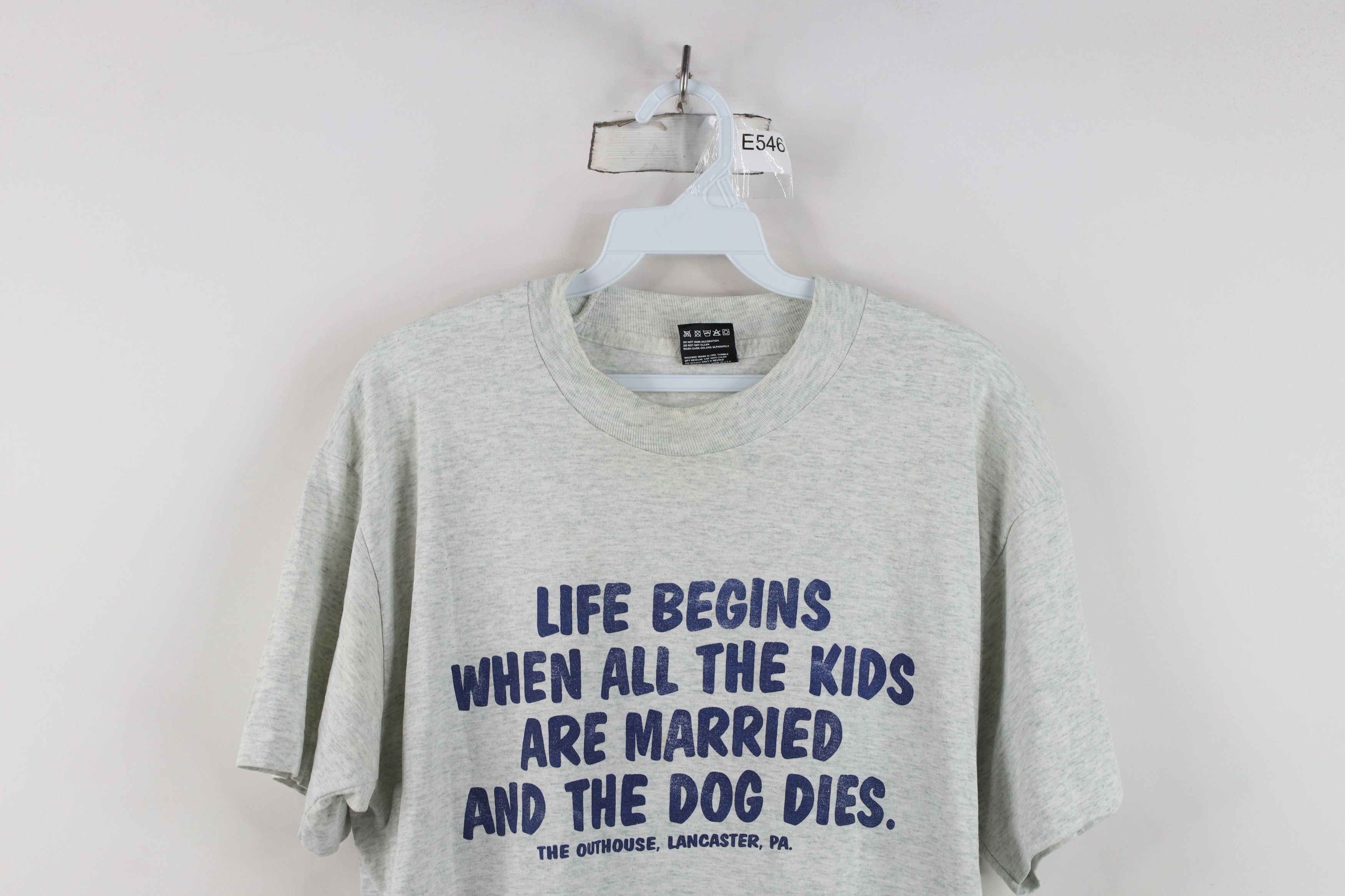 Vintage Vintage 90s When Kids Married and Dog Dies T-Shirt Gray Size US L / EU 52-54 / 3 - 2 Thumbnail