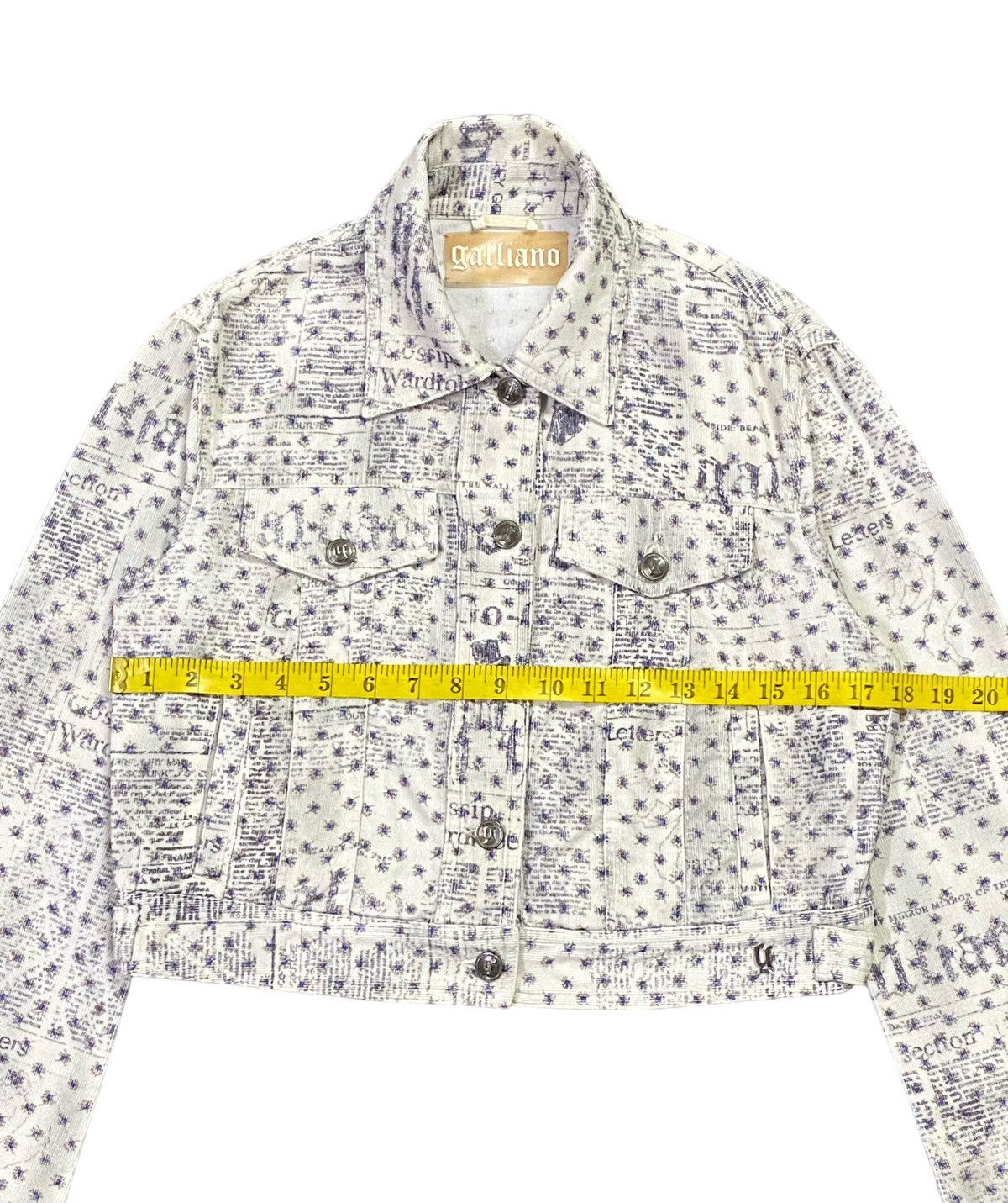 John Galliano Galliano Gazette Newspaper Corduroy Jacket Size M / US 6-8 / IT 42-44 - 4 Thumbnail