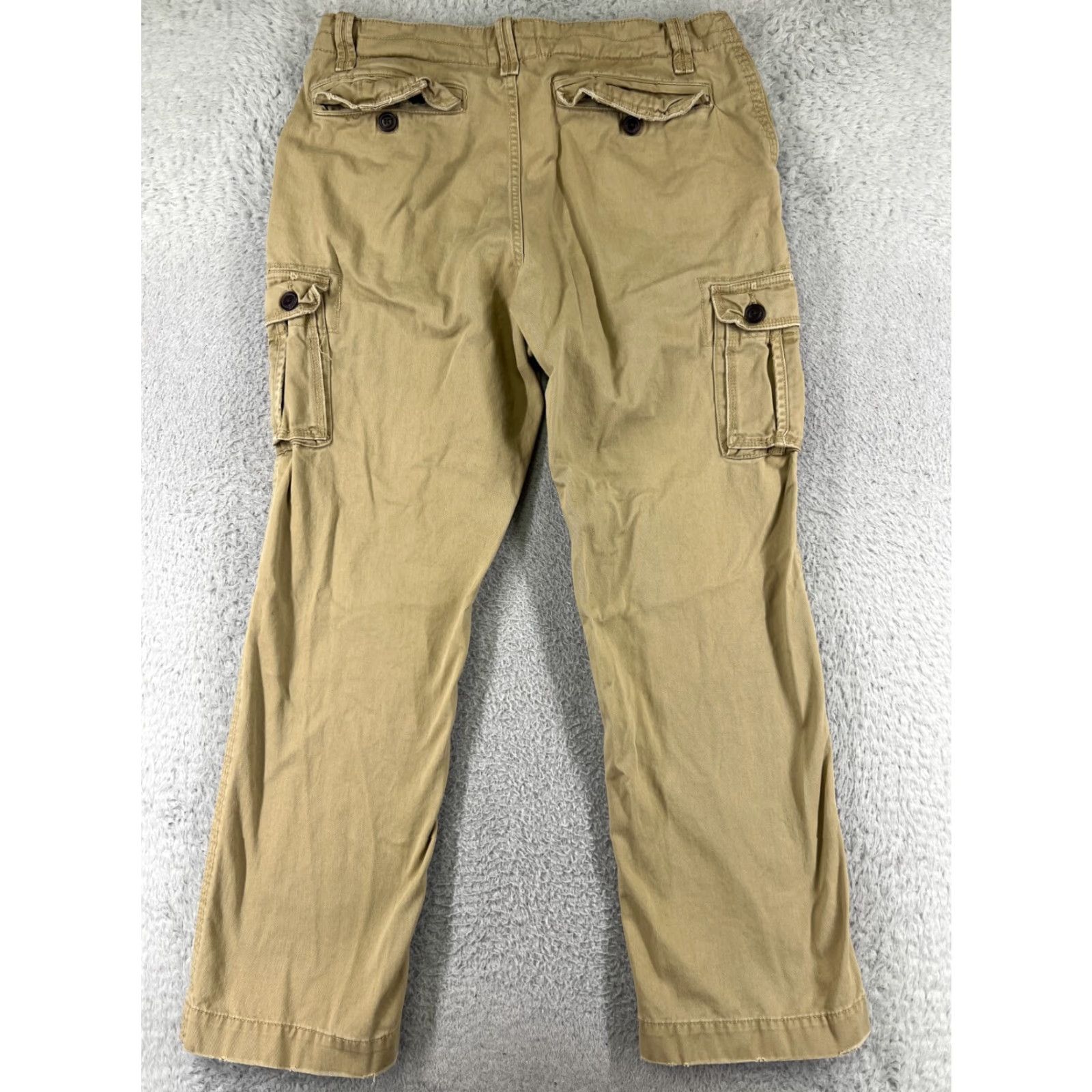 Vintage Redhead Mens Cargo Pants 36 Beige 100% Cotton Twill Pockets Pocket 5-Design Canvas Relaxed Straight Size US 36 / EU 52 - 2 Thumbnail