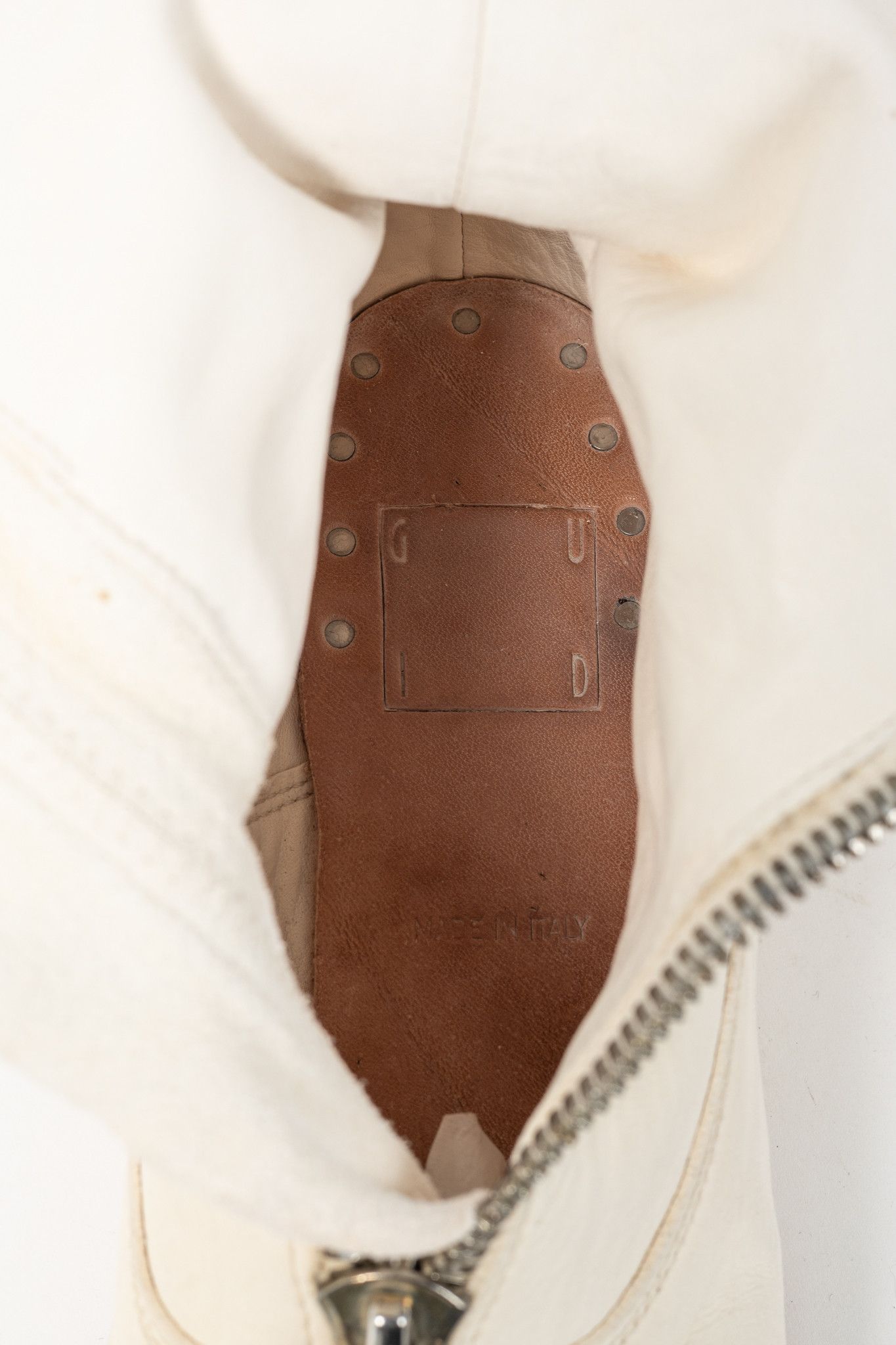 Guidi Guidi 310 White Front-Zip Calf-Length Army Boots Size US 5.5 / IT 35.5 - 9 Thumbnail