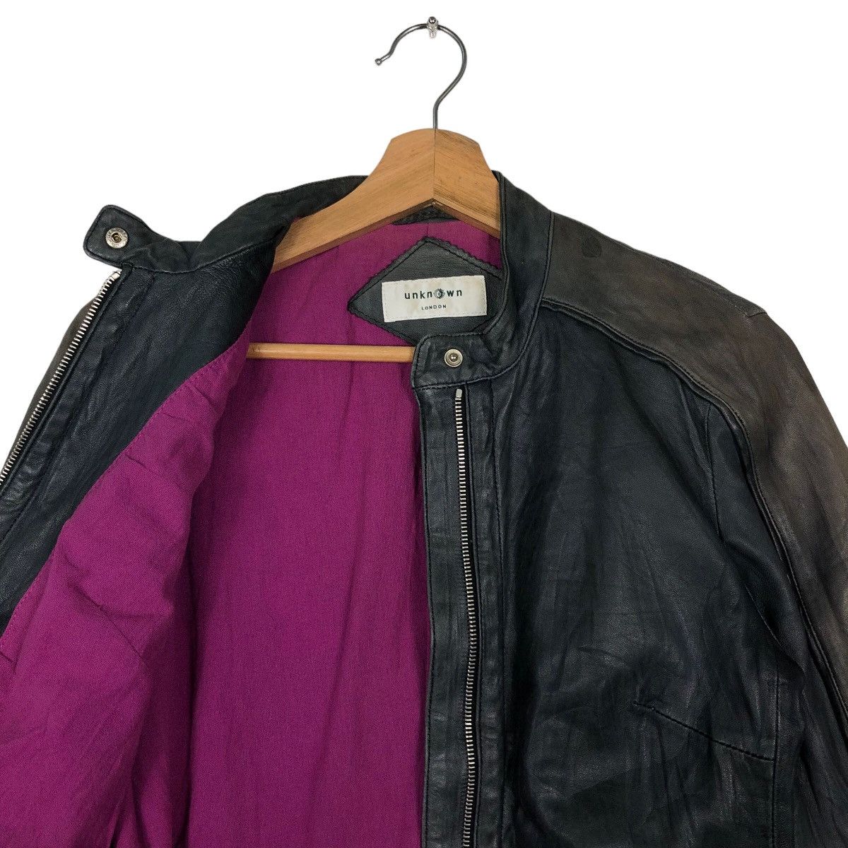 Japanese Brand 🔥90’s Unknown London Leather Biker Jacket Size US S / EU 44-46 / 1 - 9 Thumbnail
