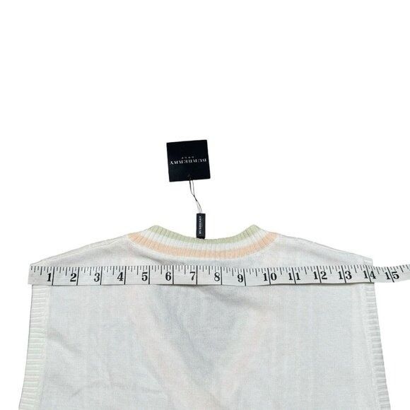 Burberry NWT Burberry Golf Cream White Cotton Vest Size Large Sleevel Size L / US 10 / IT 46 - 9 Thumbnail