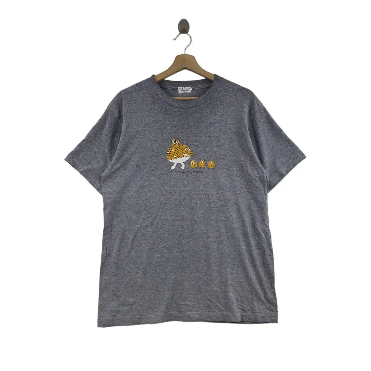 Vintage Vintage SONGS OF NATURE Quail Family Cartoon Tee Shirt Size L / US 10 / IT 46 - 1 Thumbnail