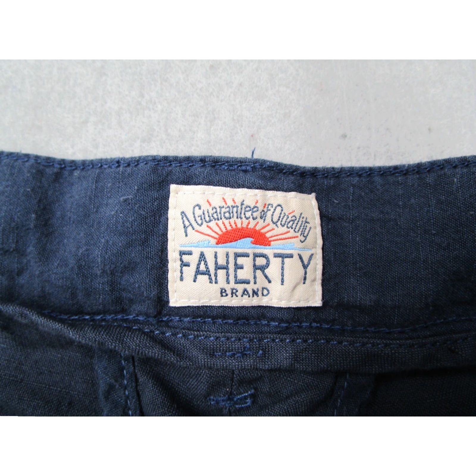 Faherty VINTAGE Faherty Men's Shorts 38 Blue Malibu Chino Linen Blend 9" Casual Beach Golf Size US 38 / EU 54 - 2 Thumbnail