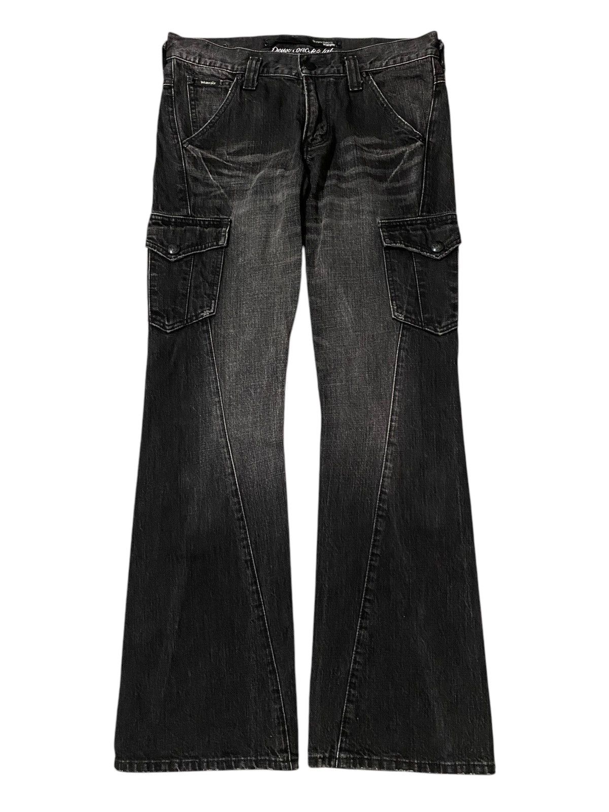 Wrangler Wrangler Washed Old Black Bootcut Denim Size US 33 - 1 Thumbnail