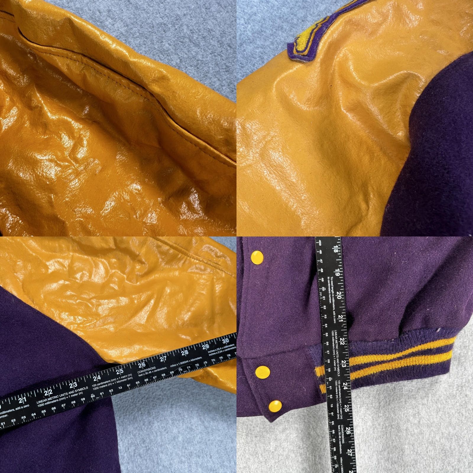 Vintage VINTAGE Howe Athletic Apparel Varsity Jacket Mens XL Purple Gold Football 90s Size US XL / EU 56 / 4 - 9 Thumbnail