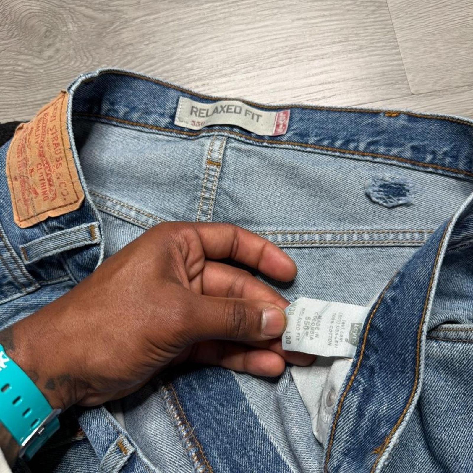 Levi's × Vintage Vintage Y2K Levi’s Strauss 550 Relaxed Fit Denim Jeans 38x30 Size US 38 / EU 54 - 3 Thumbnail