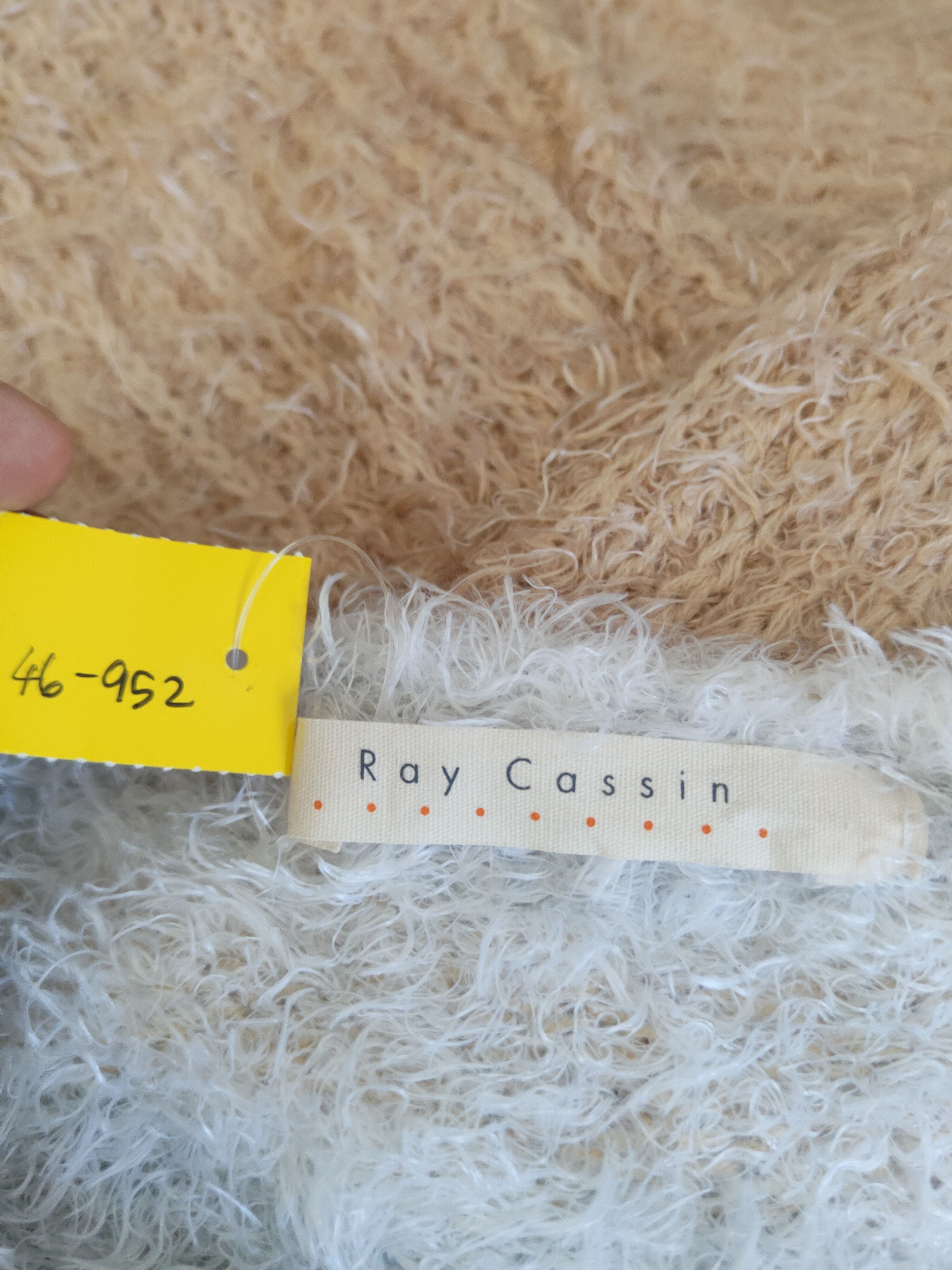 Japanese Brand DL Ray Cassin White Gray Fur Mohair Knitwear #46-952 Size M / US 6-8 / IT 42-44 - 12 Thumbnail