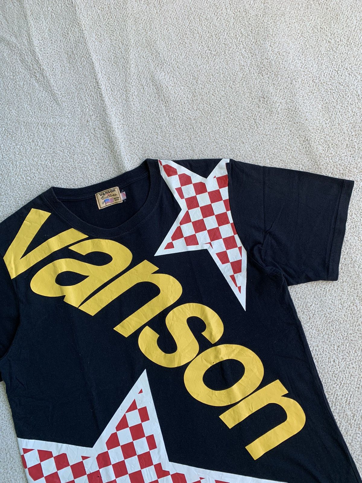 If Six Was Nine × Japanese Brand × Vanson Leathers Vanson Big Logo Tshirt Size US M / EU 48-50 / 2 - 5 Thumbnail
