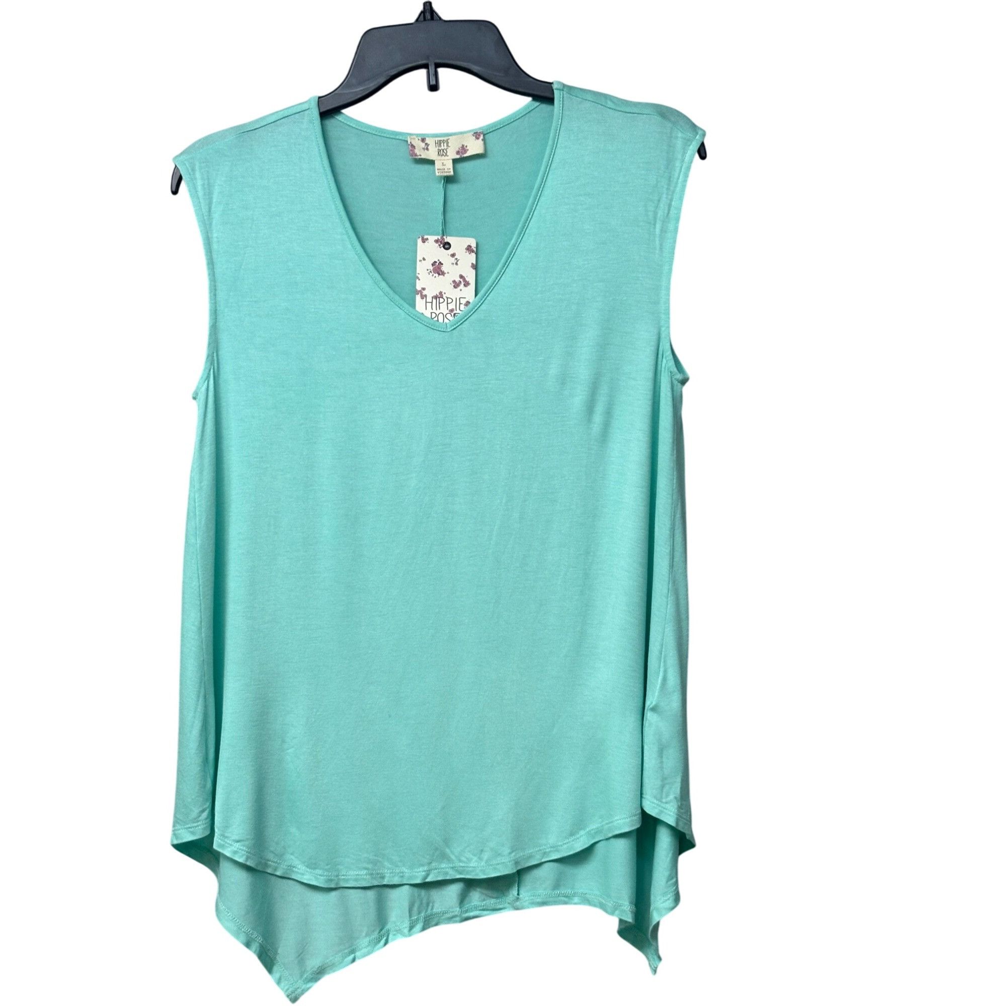 Other Hippie Rose Junior’s Sharkbite Hi-Low Tee, Lunar Mint, L Size L / US 10 / IT 46 - 9 Thumbnail