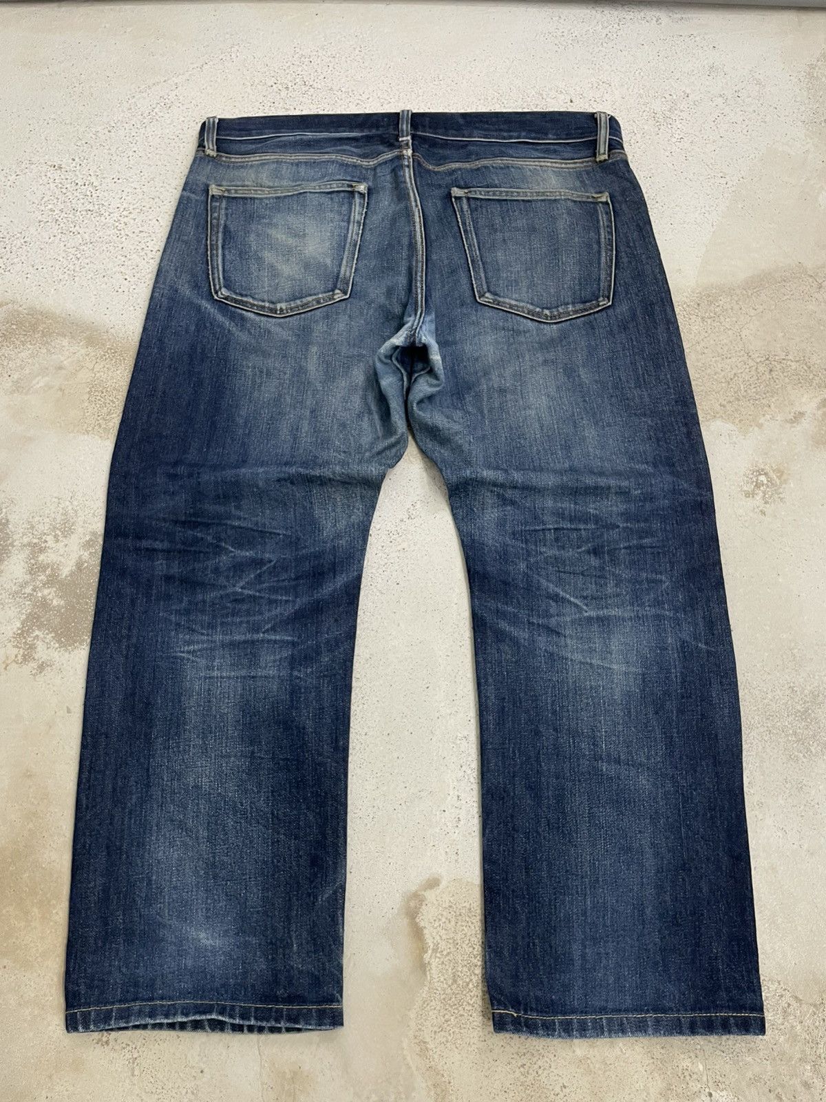 Japanese Brand Uniqlo Nigo Selvedge Mud Workaholic Denim SelfRepair Size US 37 - 2 Thumbnail