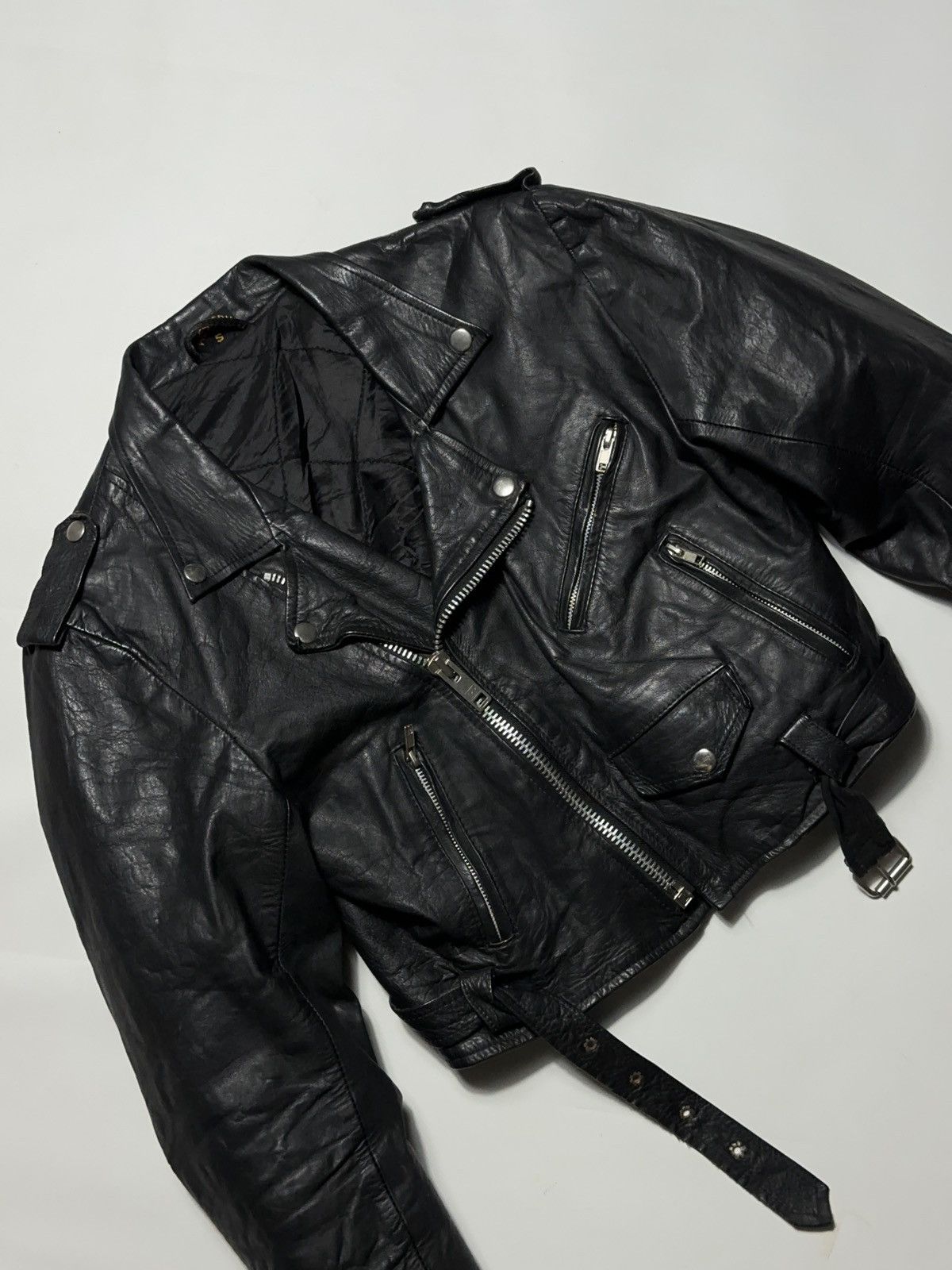 Vintage Western Cropped Leather Jacket Size S / US 4 / IT 40 - 5 Thumbnail