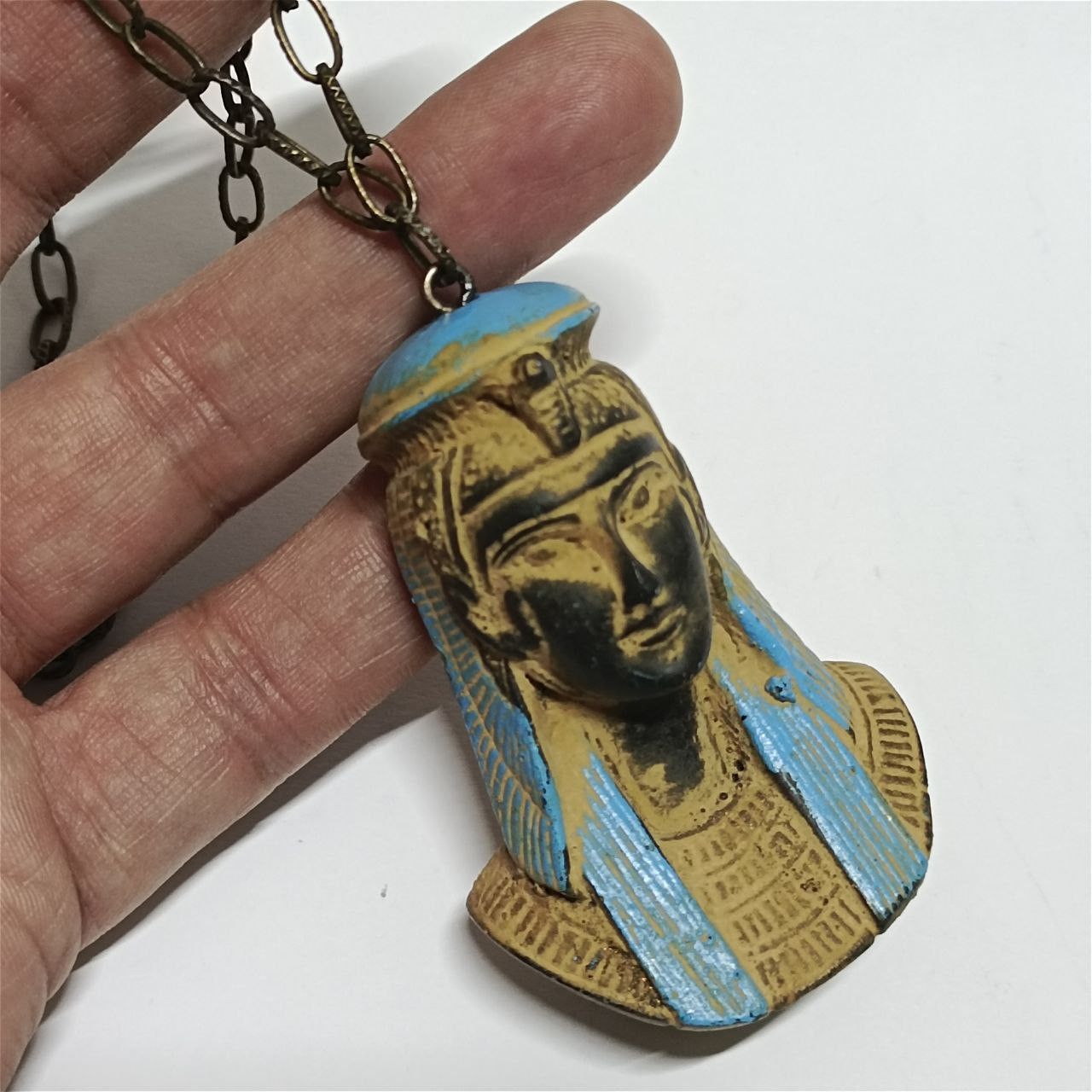Other Vintage Handmade Pharaonic Necklace Unique Ancient Egypt Size ONE SIZE - 2 Thumbnail