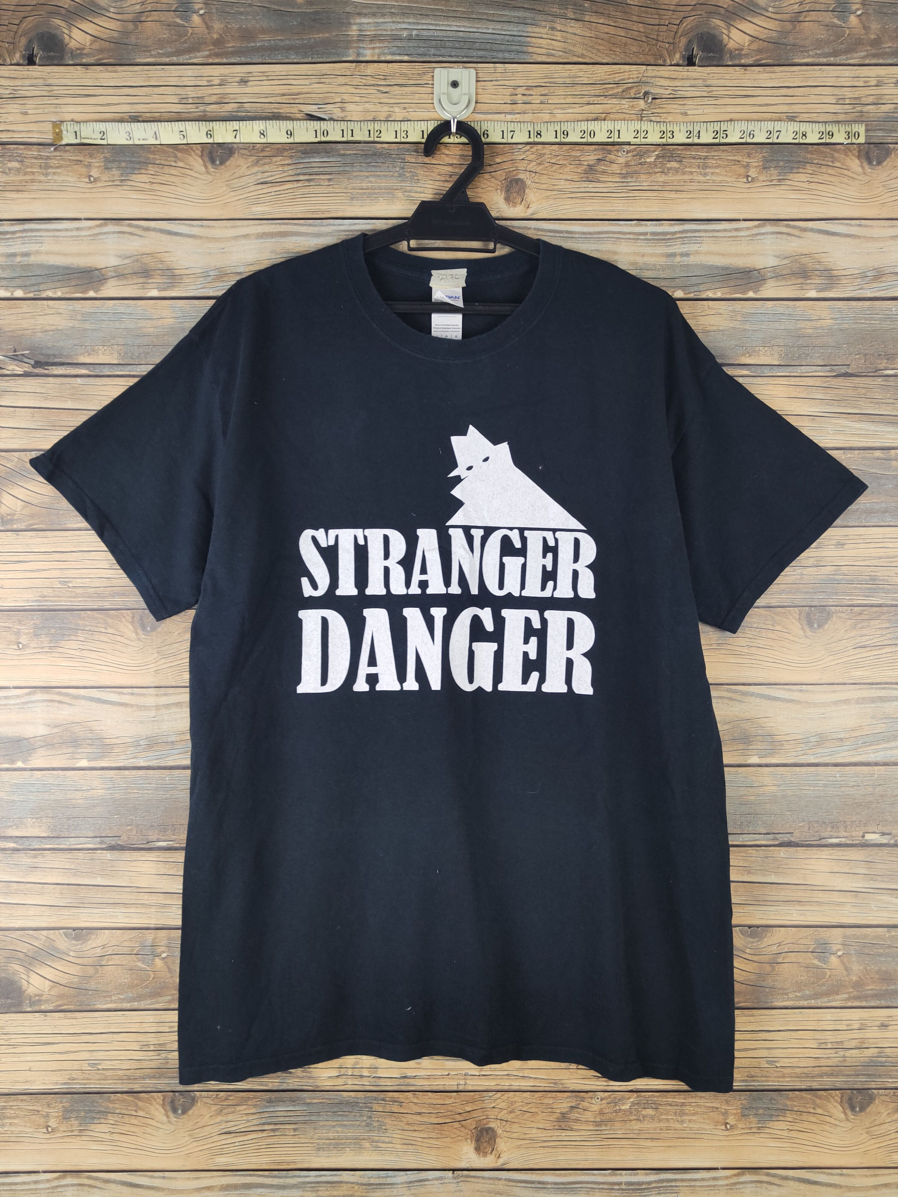 Band Tees DL Stranger Danger 55 Black Short Sleeve T-shirt #2176 Size US L / EU 52-54 / 3 - 1 Thumbnail
