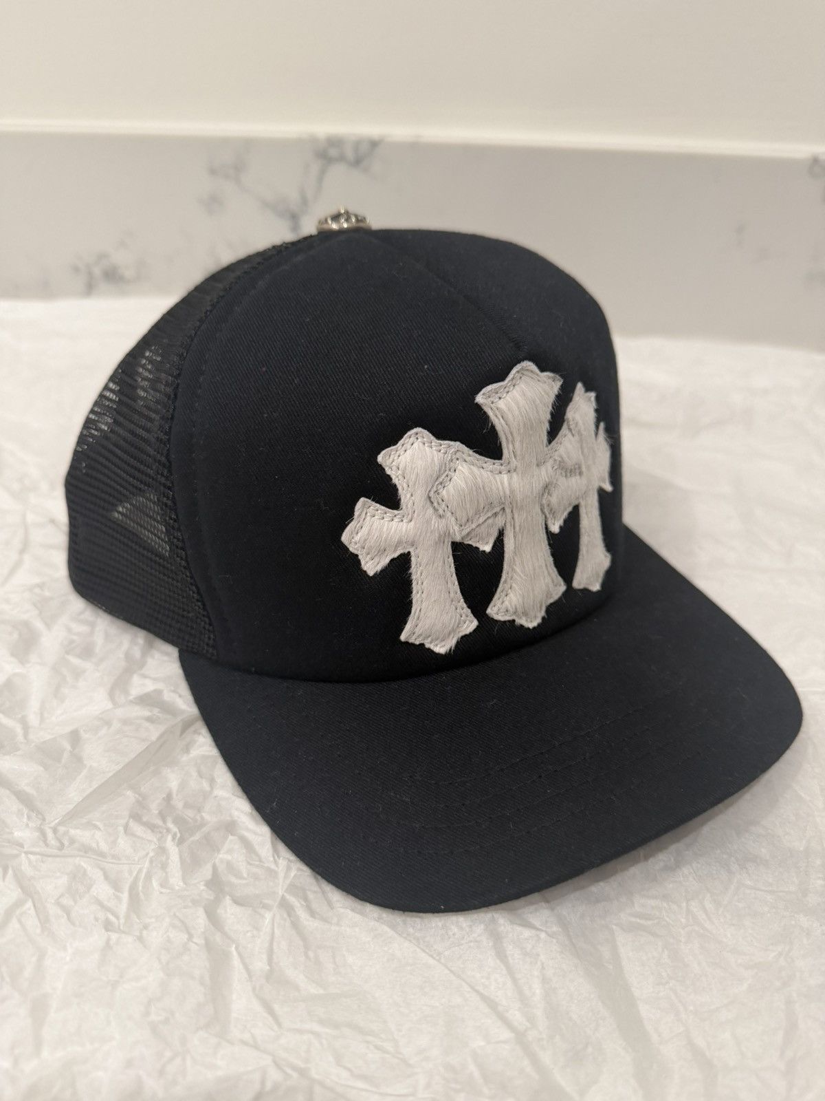 Chrome Hearts Chrome Hearts Calf HairTrucker Hat NEW Size ONE SIZE - 1 Thumbnail