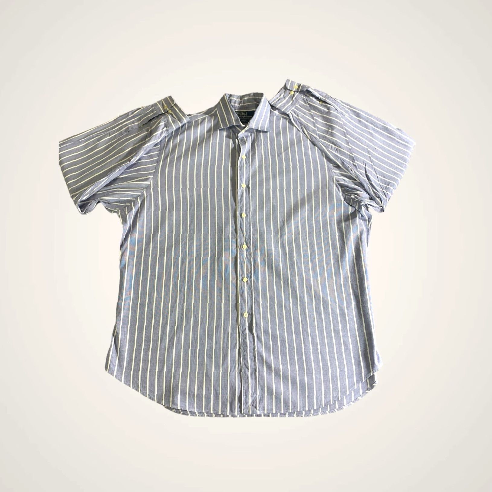 Polo Ralph Lauren Shirt Mens XL Regent Classic Fit Striped Spread Collar