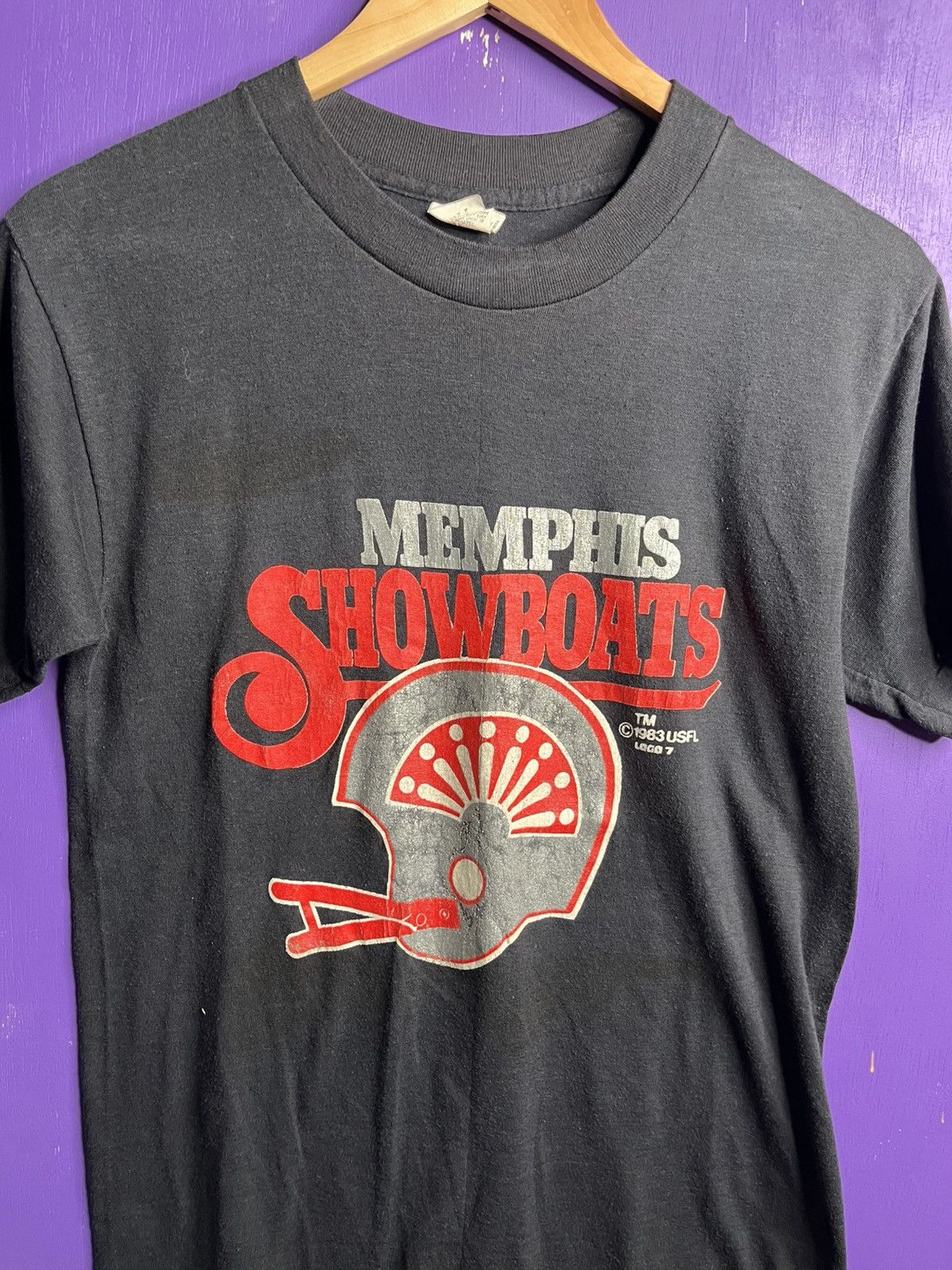 Vintage Vintage 1983 Memphis showboats USFL t-shirt Size US M / EU 48-50 / 2 - 3 Thumbnail