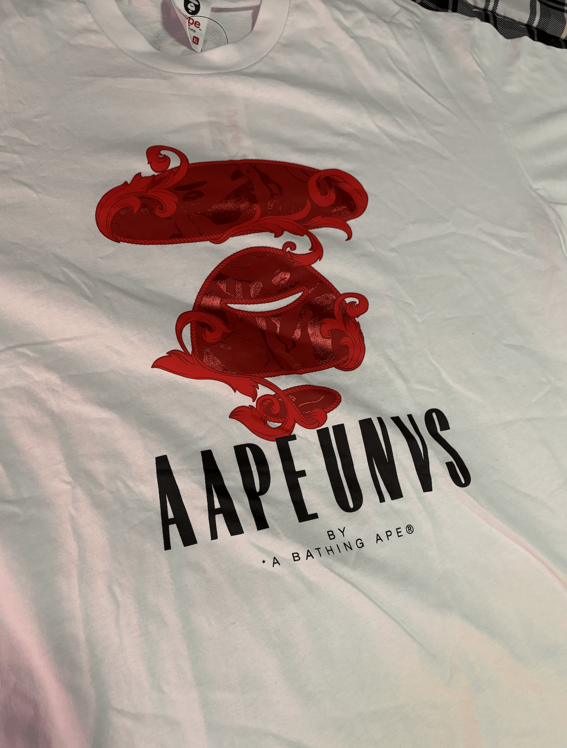 Aape × Bape Aape by Bape "AAPE UNVS" Tee Shirt (With Tags) Size US XL / EU 56 / 4 - 3 Thumbnail