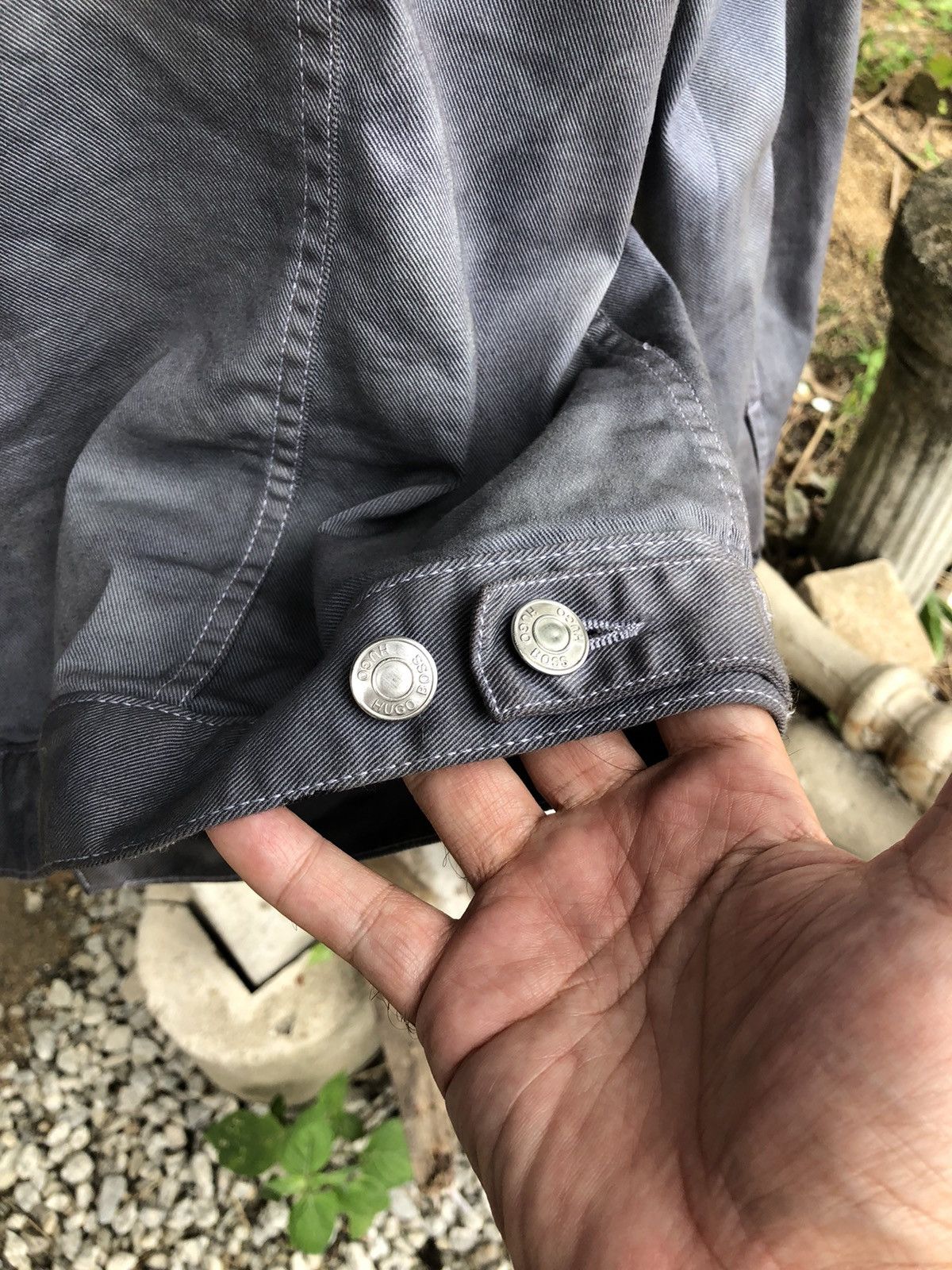 Hugo × Hugo Boss Hugo Distressed Denim Unique Colour Dye Jacket Size US XL / EU 56 / 4 - 10 Thumbnail