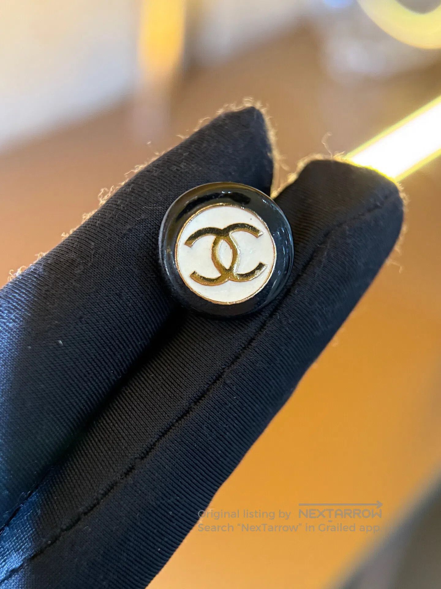 Chanel Chanel Black and White Button Earrings| Size ONE SIZE - 2 Thumbnail
