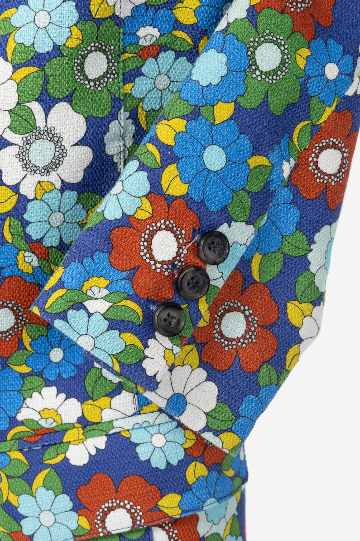 SMYTHE Smythe Cobalt Floral Cotton Three-Quarter-Sleeve Blazer Size XS / US 0-2 / IT 36-38 - 7 Thumbnail