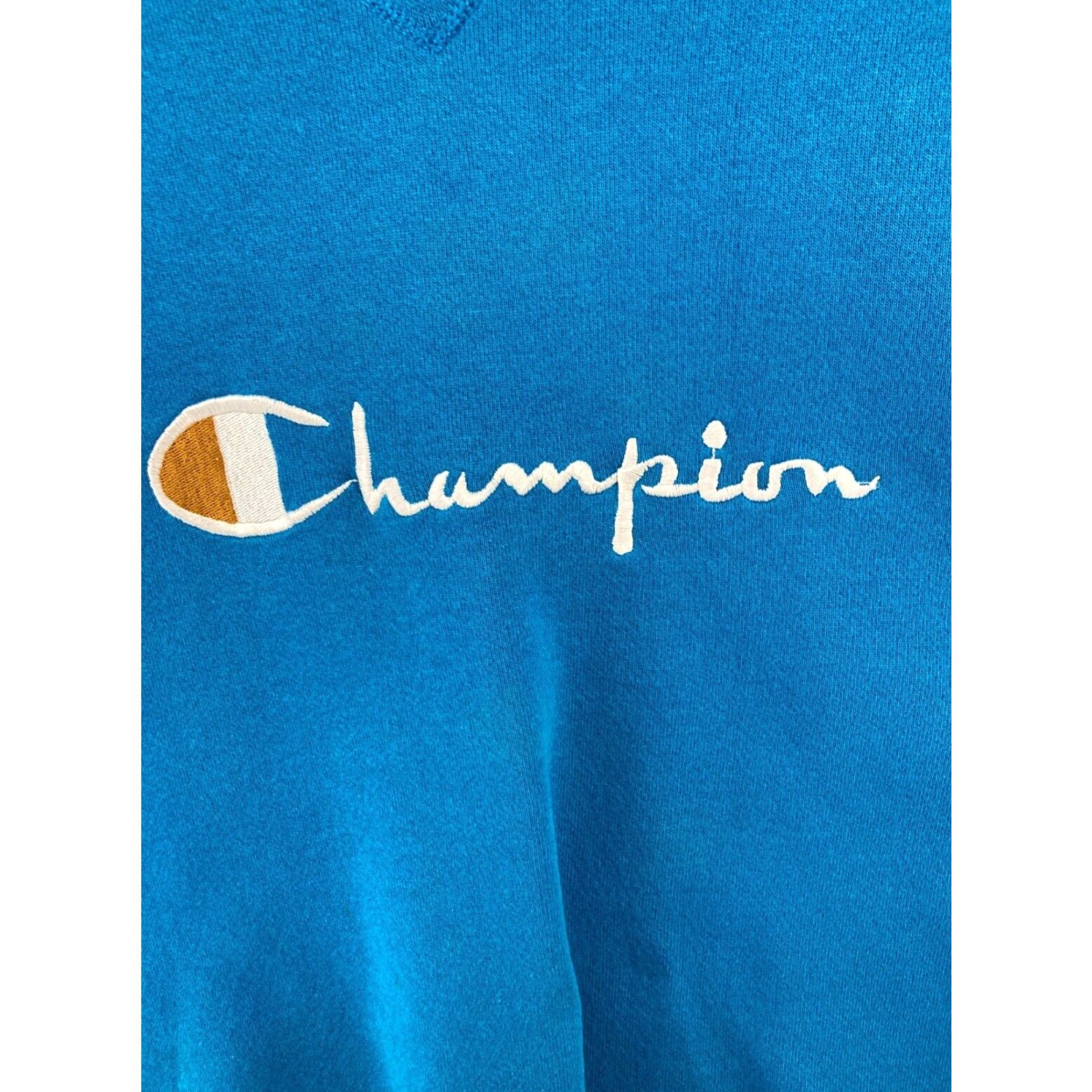 Champion VINTAGE Champion Mens Sweatshirt Large Blue USA MADE Classic Dads Spellout Logo Size US L / EU 52-54 / 3 - 5 Thumbnail