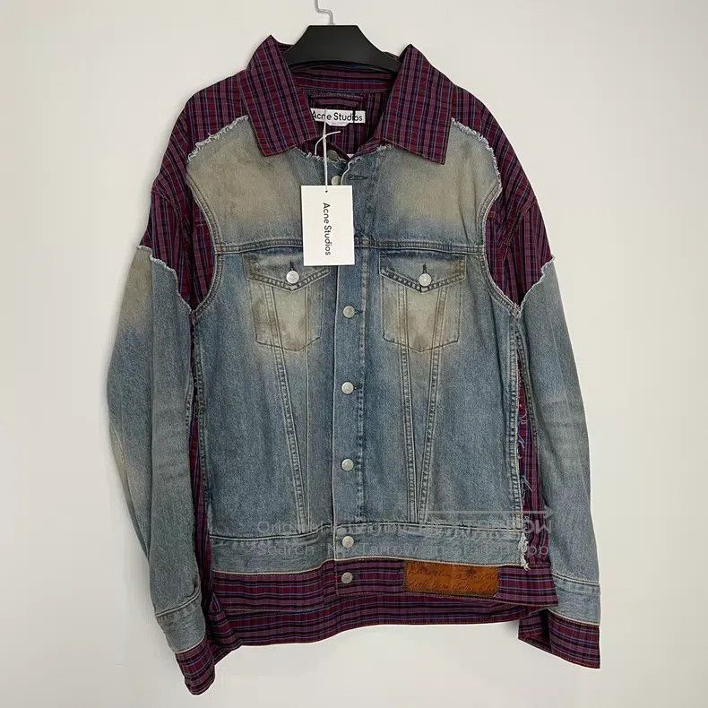Acne Studios Acne Studios Denim Belt Side Pocket Contrasting Plaid Jack Size US M / EU 48-50 / 2 - 1 Thumbnail
