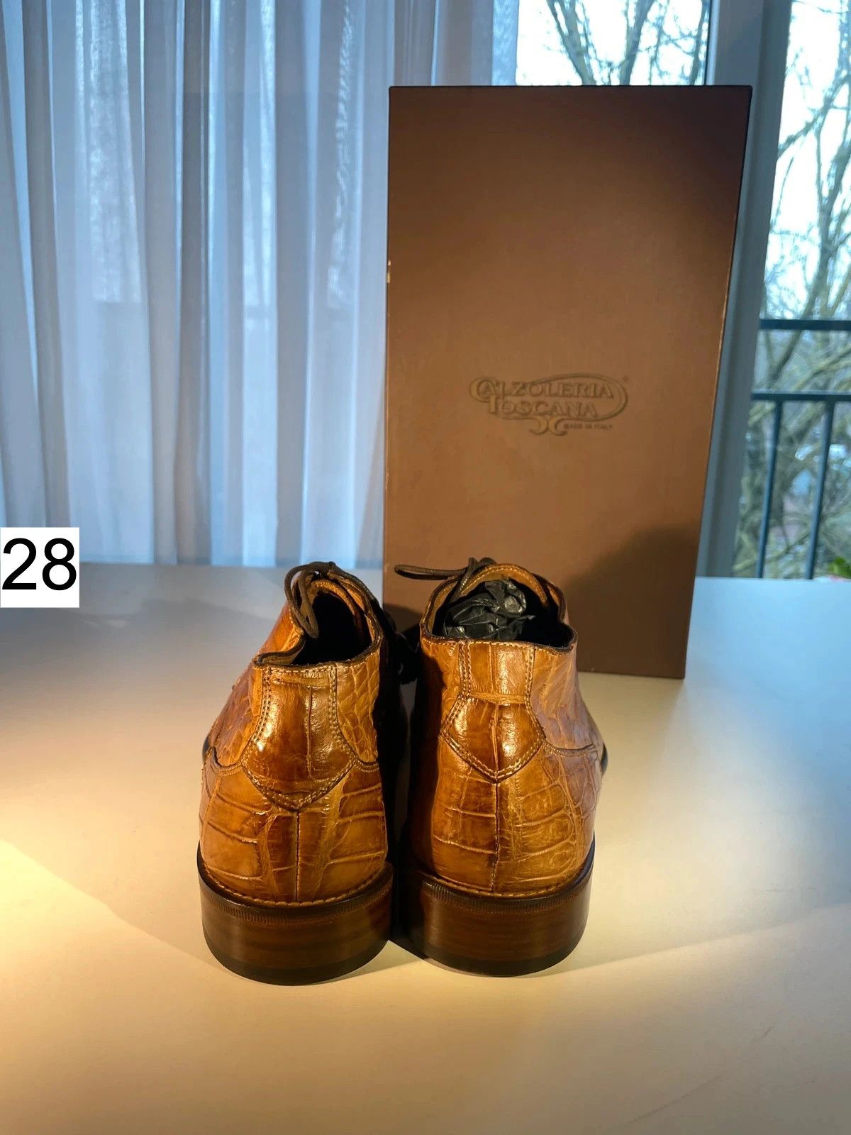 Calzedonia Tuscan Crocodile leather men's shoes Size US 8 / EU 41 - 2 Thumbnail