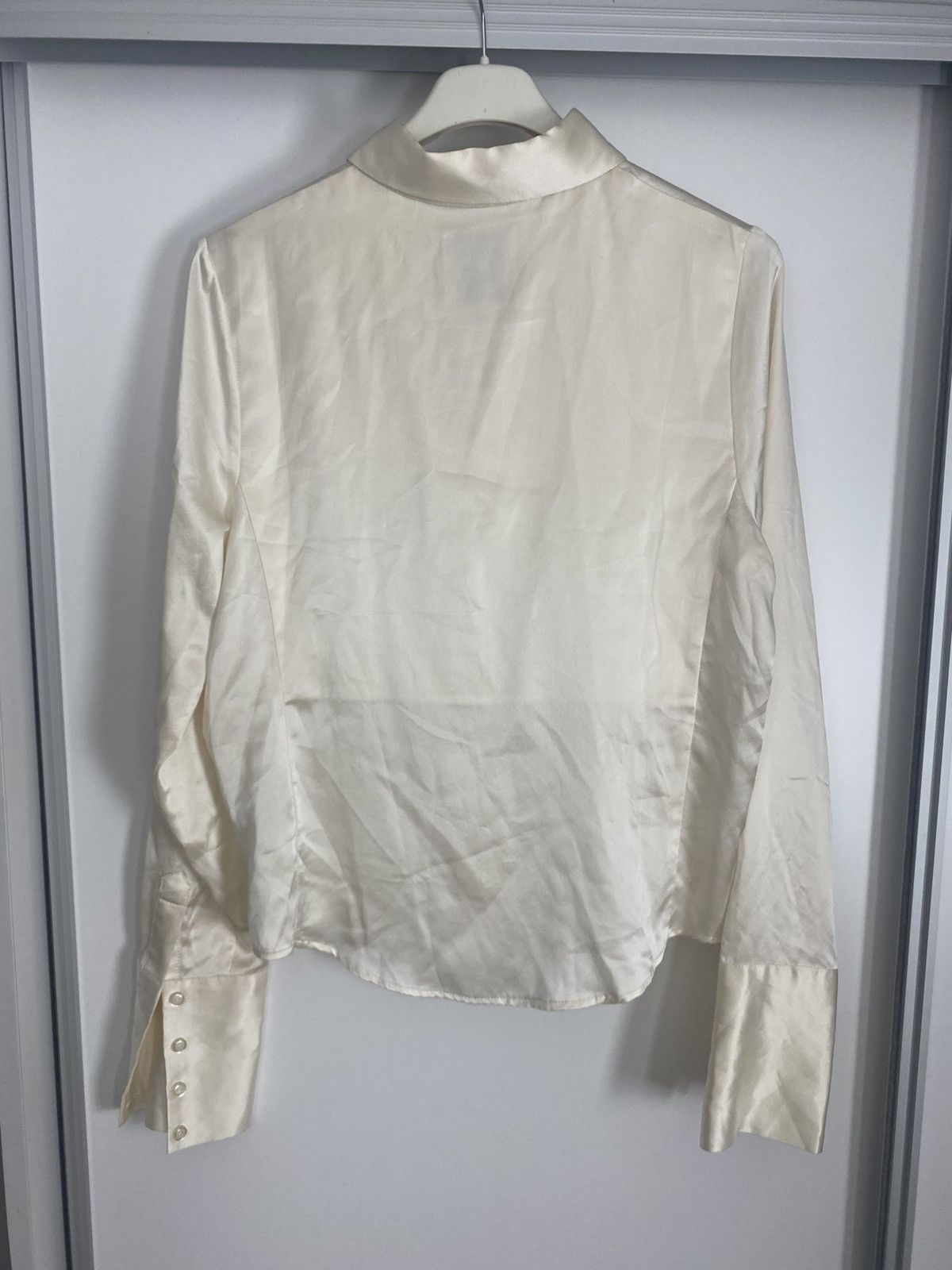 Orseund Iris Orseund Iris Silk Blouse Cream shirt M NYC old money luxury Size M / US 6-8 / IT 42-44 - 5 Thumbnail