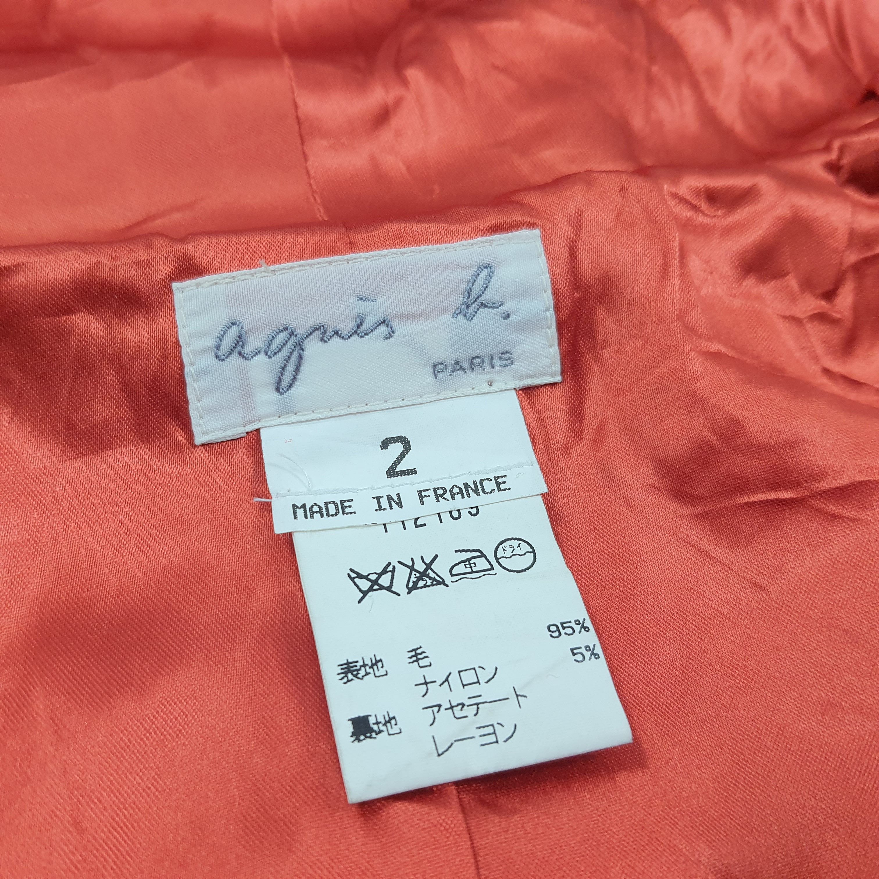 Designer × Vintage × agnes b. Vintage Agnes b. Paris Designer Jacket C220N2 Size XS / US 0-2 / IT 36-38 - 4 Thumbnail