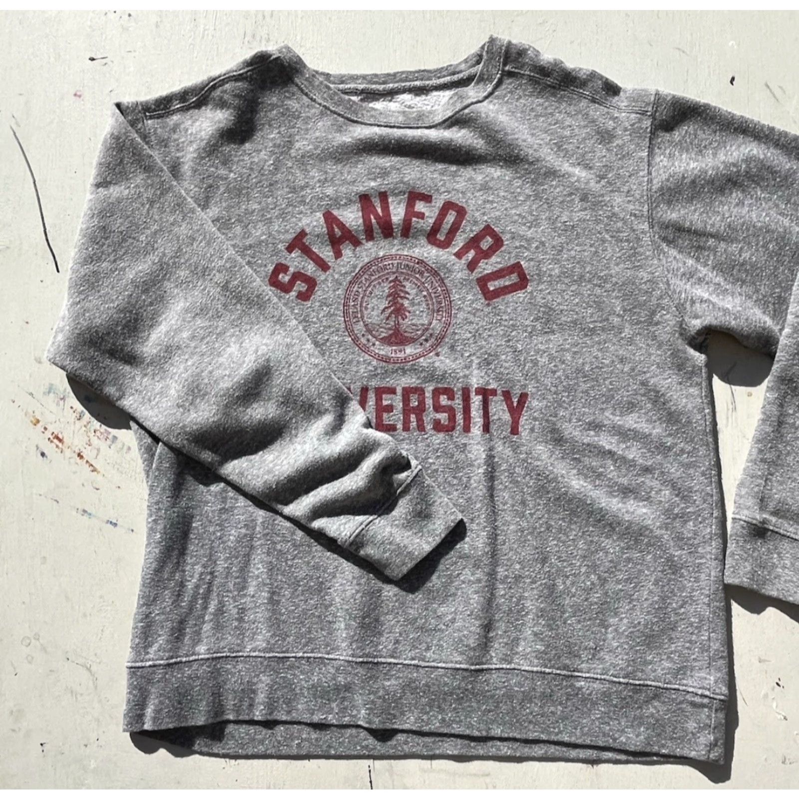 NCAA Men's Stanford University Sweatshirt Gray Spell-Out M NCAA Ivy League Collegiate Shirt Size US M / EU 48-50 / 2 - 4 Thumbnail