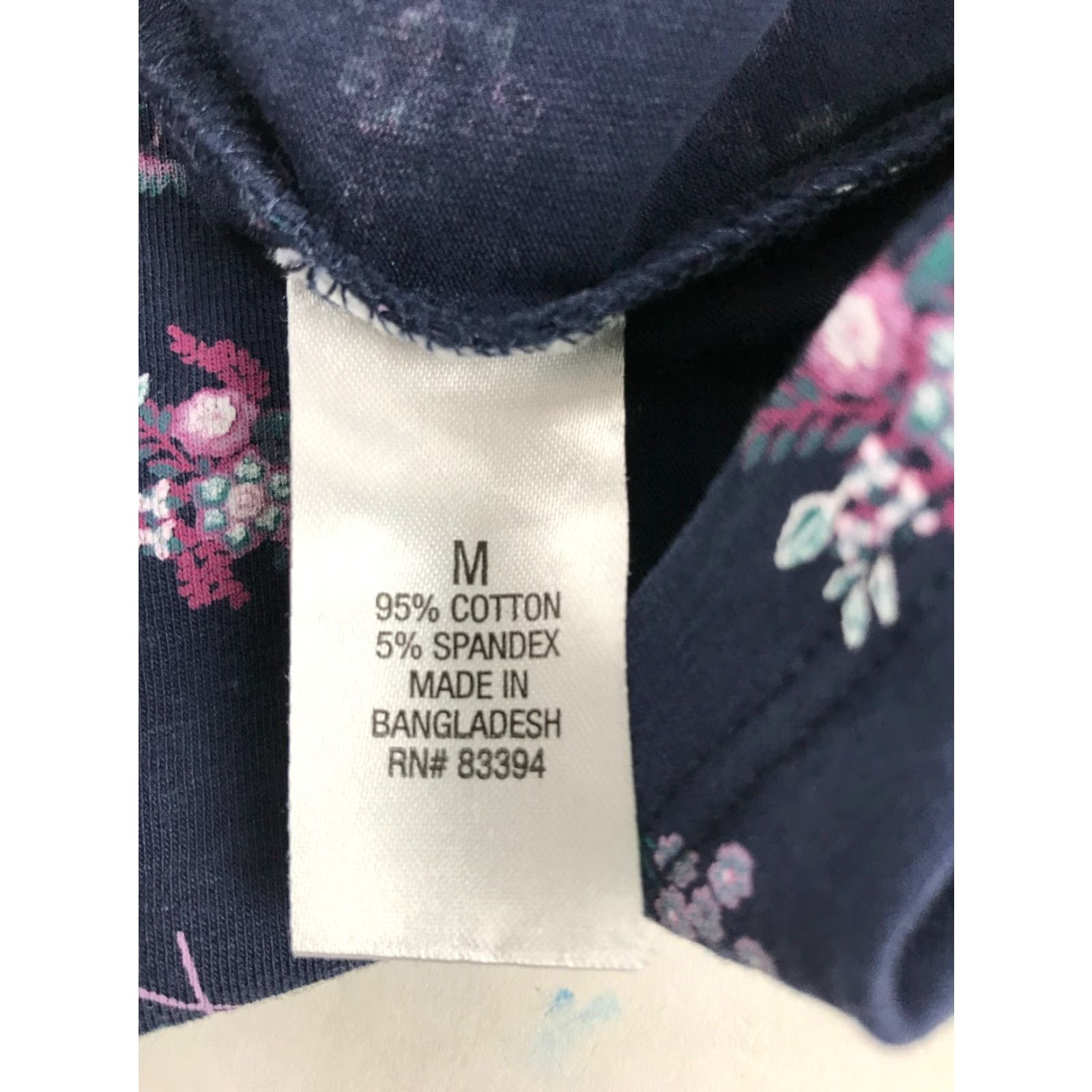 Vintage Blue Mountain Shirt Women's Size Medium Navy Blue Floral Long Sleeve Round Neck Size M / US 6-8 / IT 42-44 - 6 Thumbnail