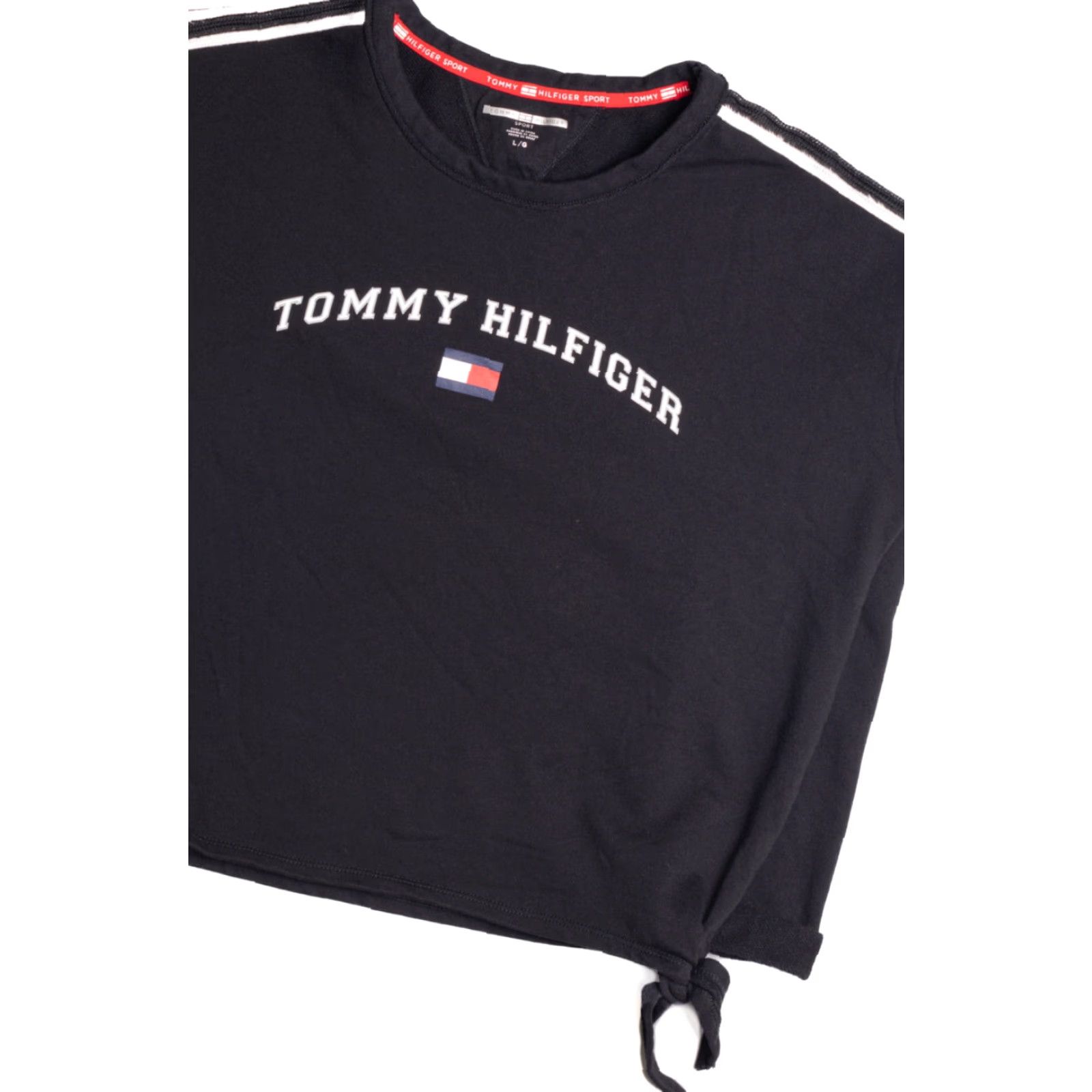Logo 7 VINTAGE Tommy Hilfiger Black Sweatshirt Large Logo Crewneck Pullover 9261 Mens/Unisex Large Black Logo Sweatshirt 90s Size US L / EU 52-54 / 3 - 2 Thumbnail