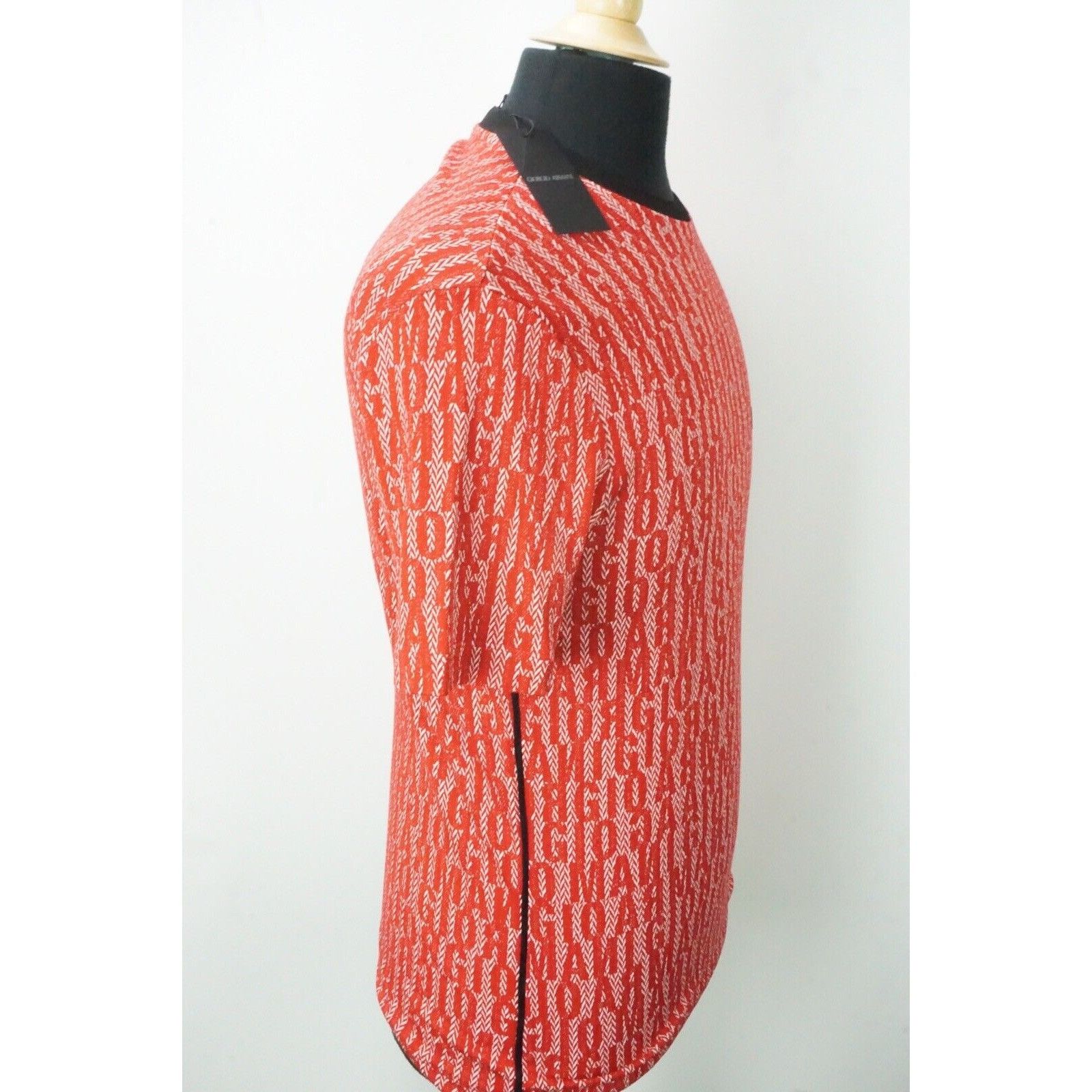 Giorgio Armani Giorgio Armani Black Label Gorgeous Red Text Woven Polyamide Size US M / EU 48-50 / 2 - 3 Thumbnail