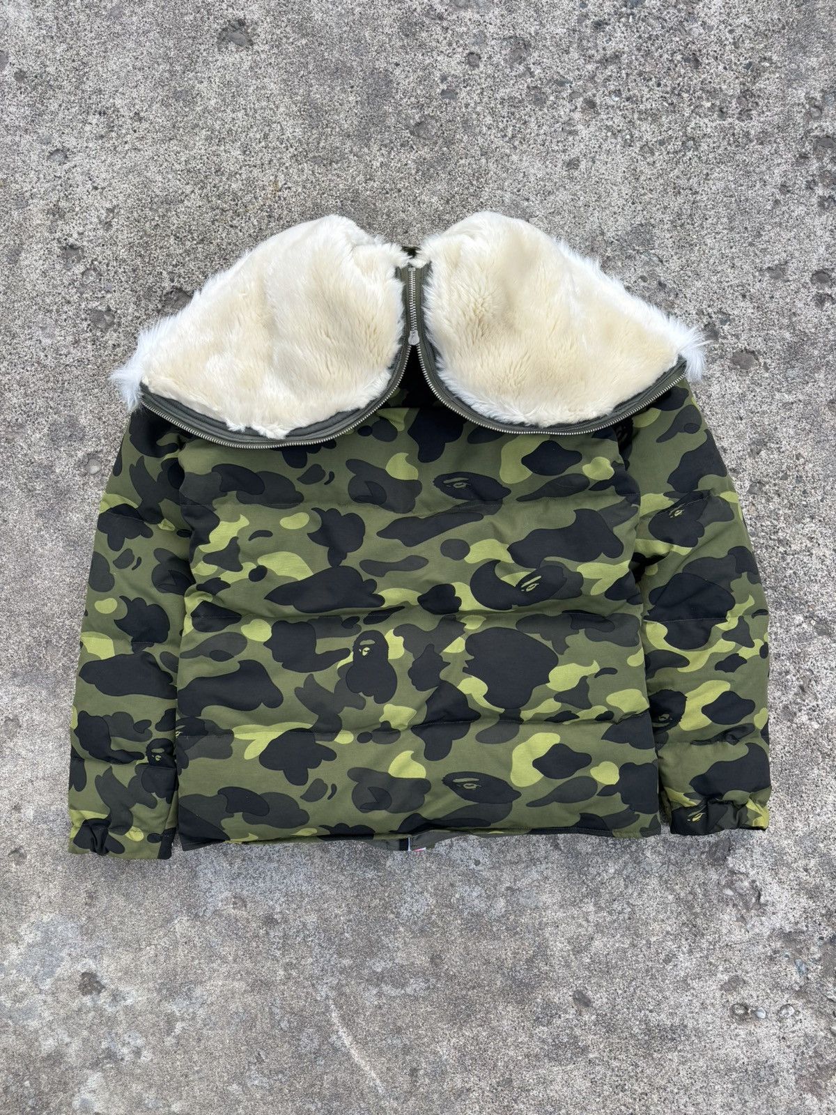 Bape Bape 1st camo down jacket with fawx fur hood Size US XS / EU 42 / 0 - 3 Thumbnail