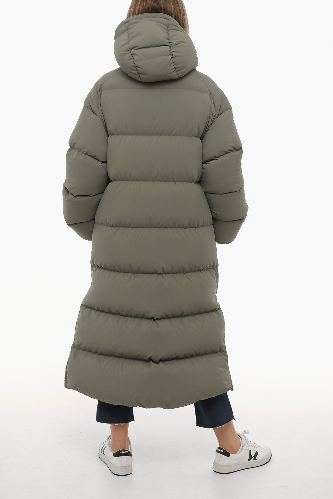 Y-3 × Yohji Yamamoto og1mm0824 Down Jacket with Hood in Green Size XS / US 0-2 / IT 36-38 - 2 Thumbnail