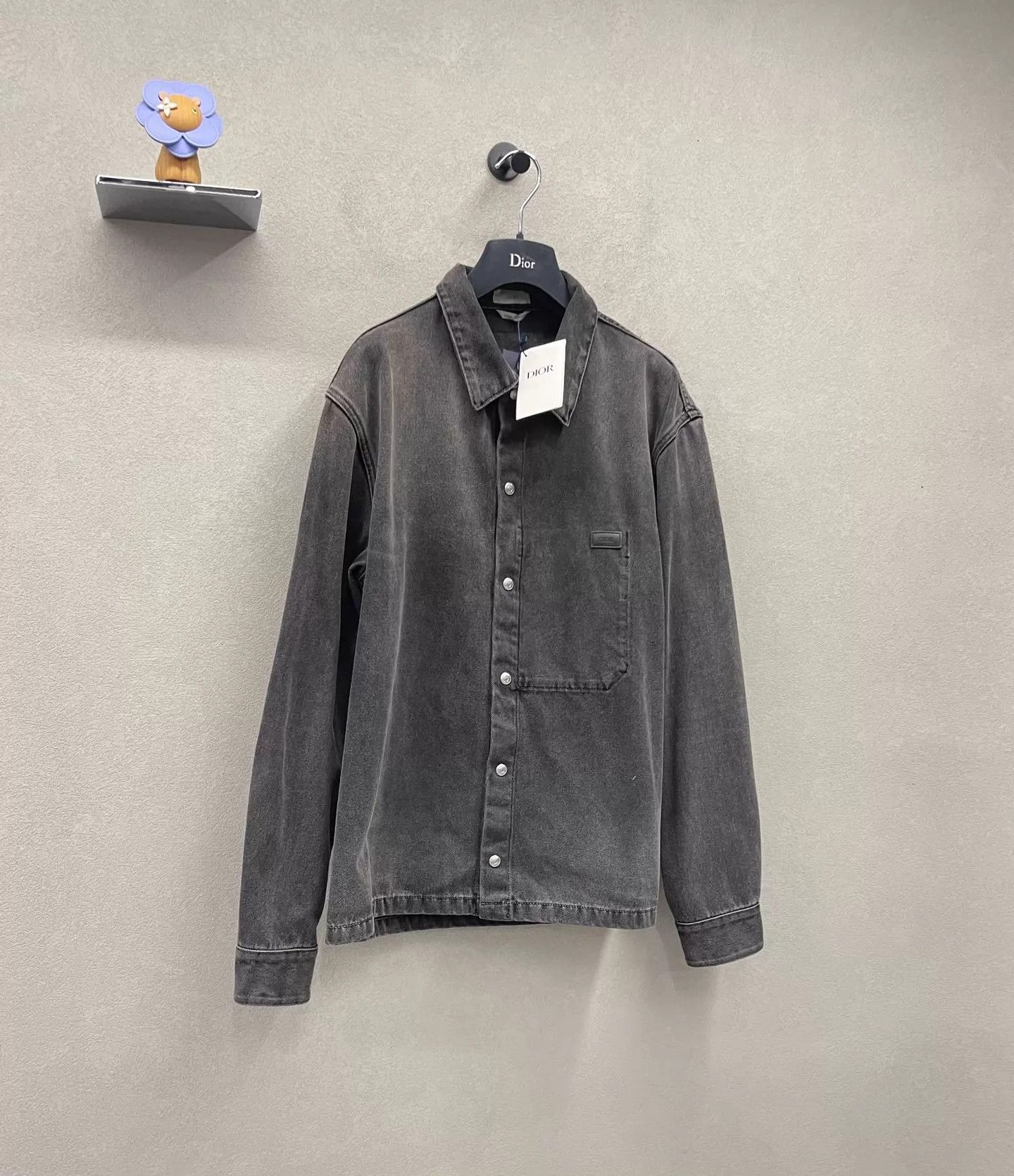 Dior Dior Black Distressed Denim Jacket Size 48 Crisp Size US M / EU 48-50 / 2 - 3 Thumbnail
