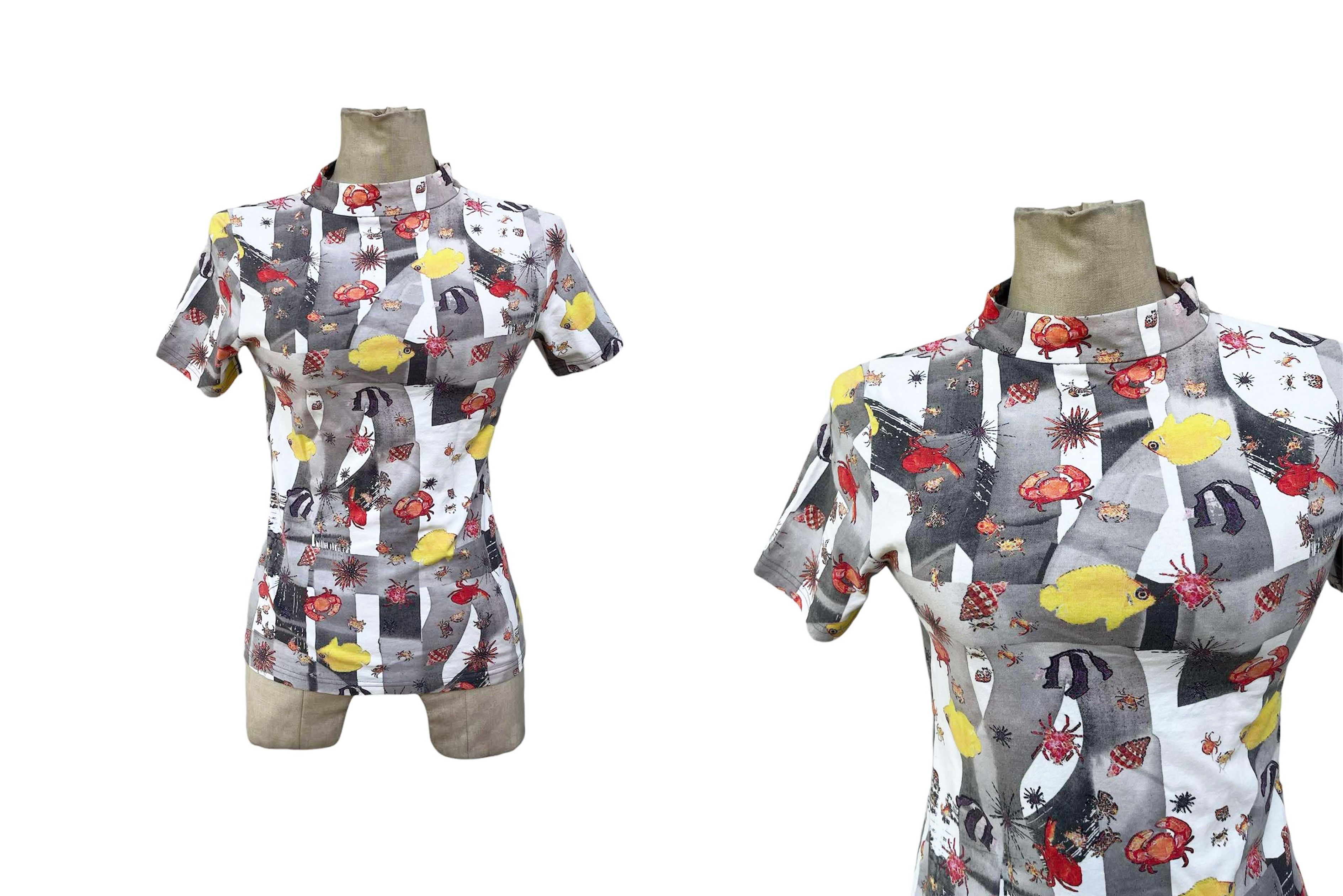 Hiroko Koshino Homme Seapunk Hiroko Koshino TRUNK tshirt, Aquatic animals Print Size S / US 4 / IT 40 - 8 Thumbnail