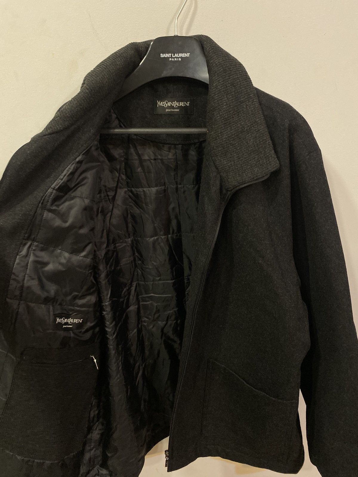 Yves Saint Laurent 90s Wool YSL Jacket Soft YSL Coat Short Size US XL / EU 56 / 4 - 13 Thumbnail