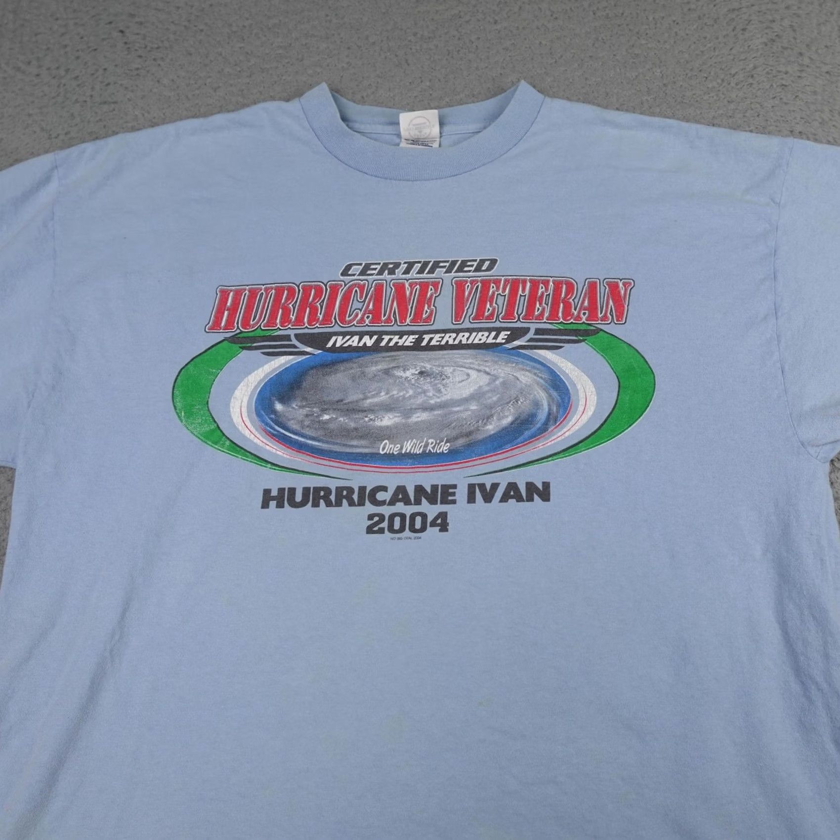 Vintage VINTAGE Hurricane Ivan Shirt Mens 2XL Blue Certified Hurricane Veteran 2004 Tee Size US XXL / EU 58 / 5 - 4 Thumbnail