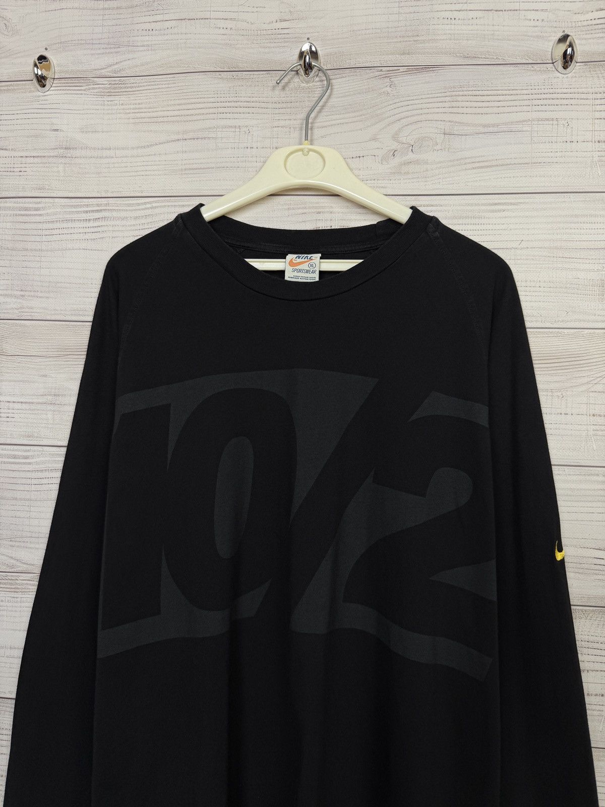 Nike Vintage Y2K Nike Swoosh Big Logo long Sleeve Japan Size US XL / EU 56 / 4 - 3 Thumbnail