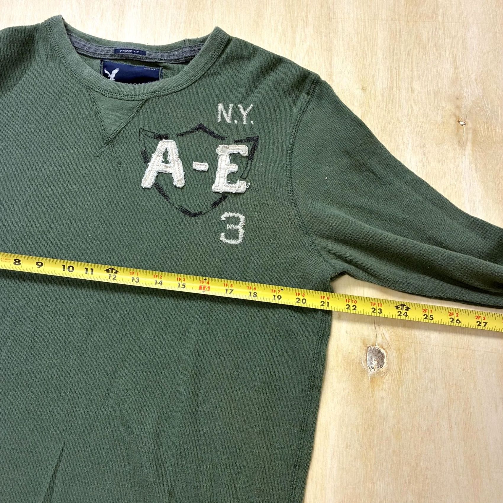 American Eagle Outfitters VINTAGE American Eagle Outfitters Thermal Long Sleeve Mens XL Green Pullover Crewneck Size US XL / EU 56 / 4 - 6 Thumbnail