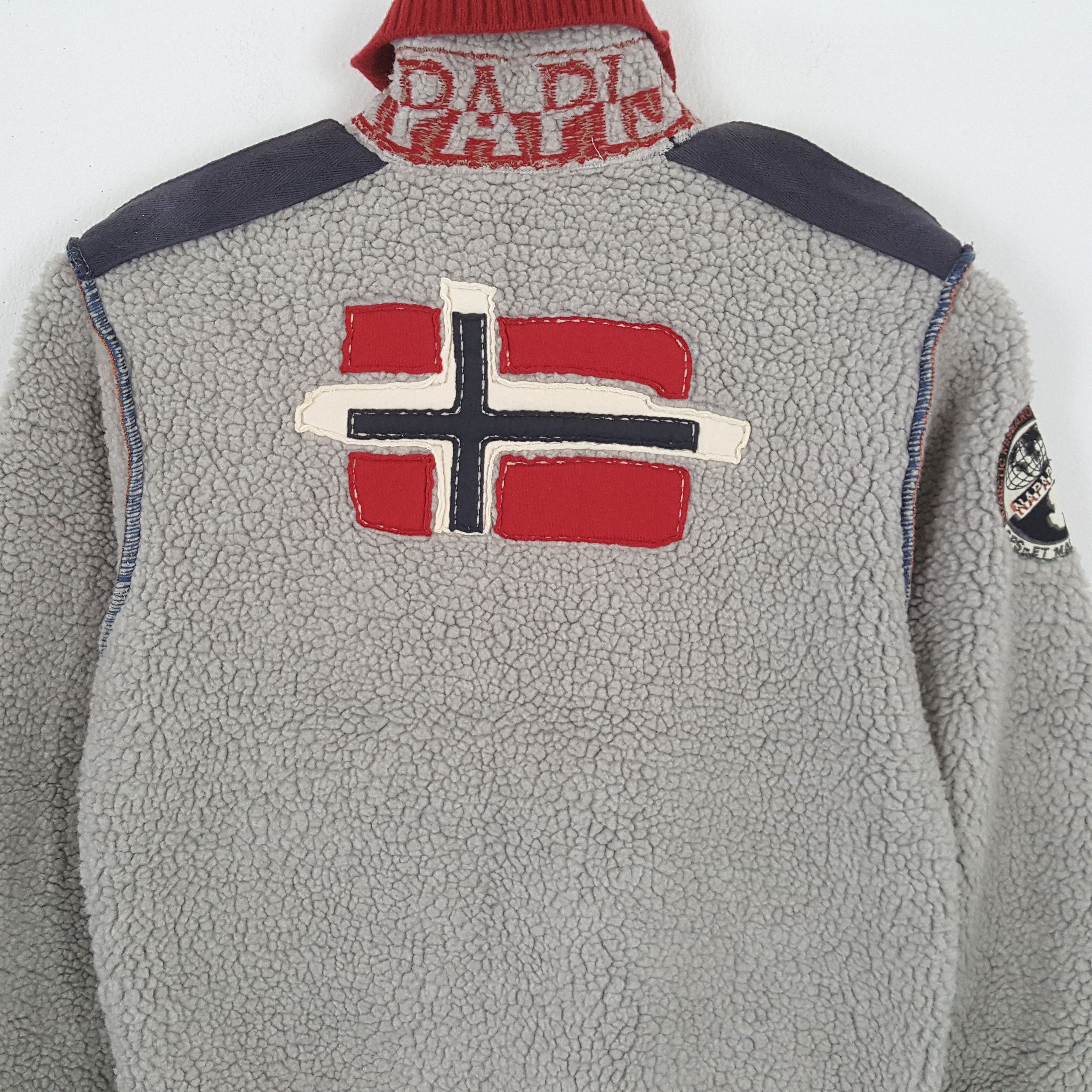Napapijri × Vintage Vintage NAPAPIJRI Outdoor Style Sherpa Jacekt Size US M / EU 48-50 / 2 - 2 Thumbnail