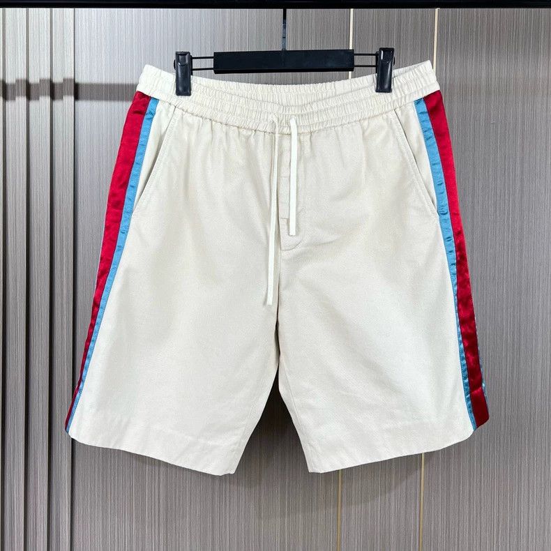 Gucci Gucci Red and blue silk satin side striped shorts 2504-Next Size US 34 / EU 50 - 1 Thumbnail