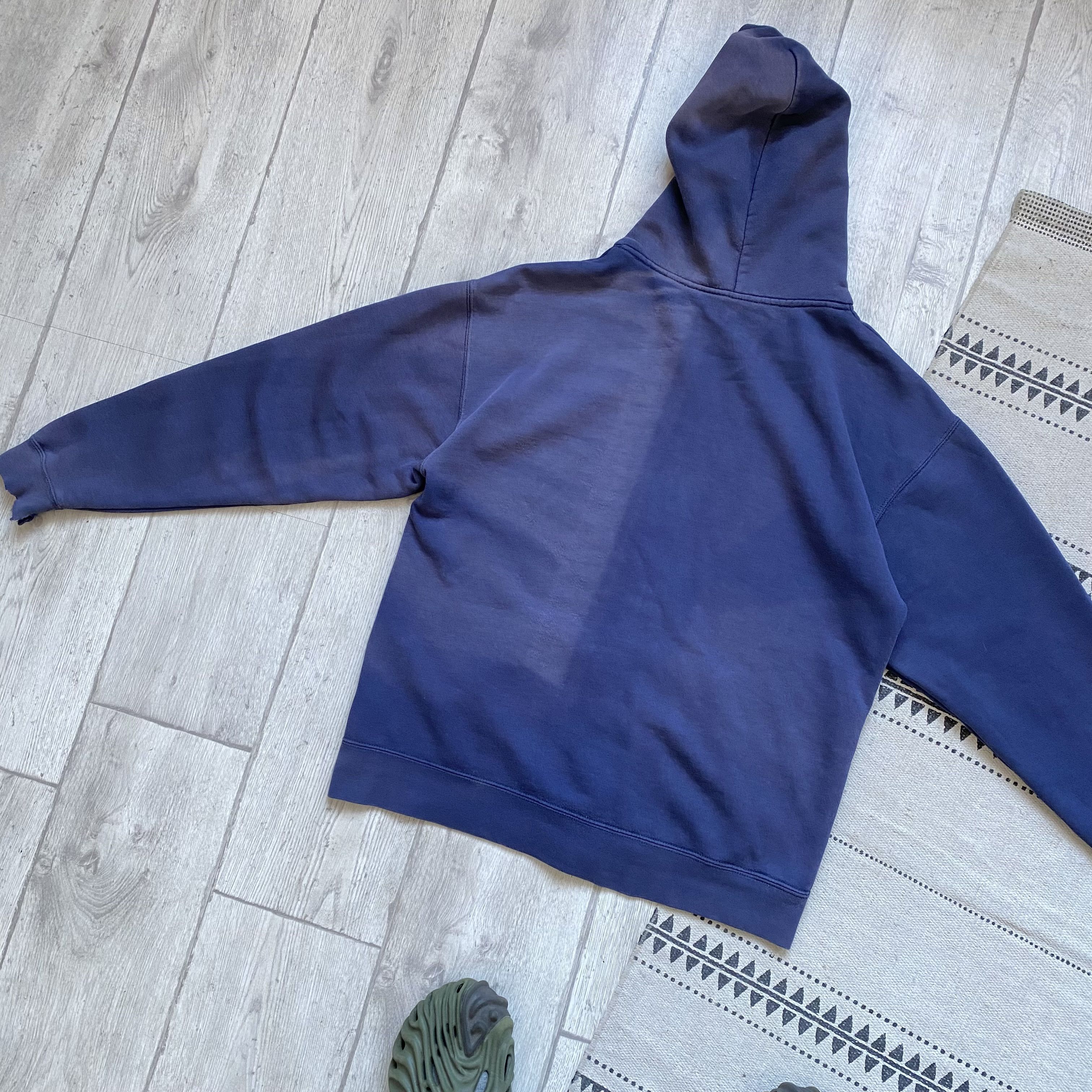 Russell Athletic 🦏 Vintage 90s Thrashed Blank Zip Hoodie Y2K Russell Style Size US M / EU 48-50 / 2 - 10 Thumbnail