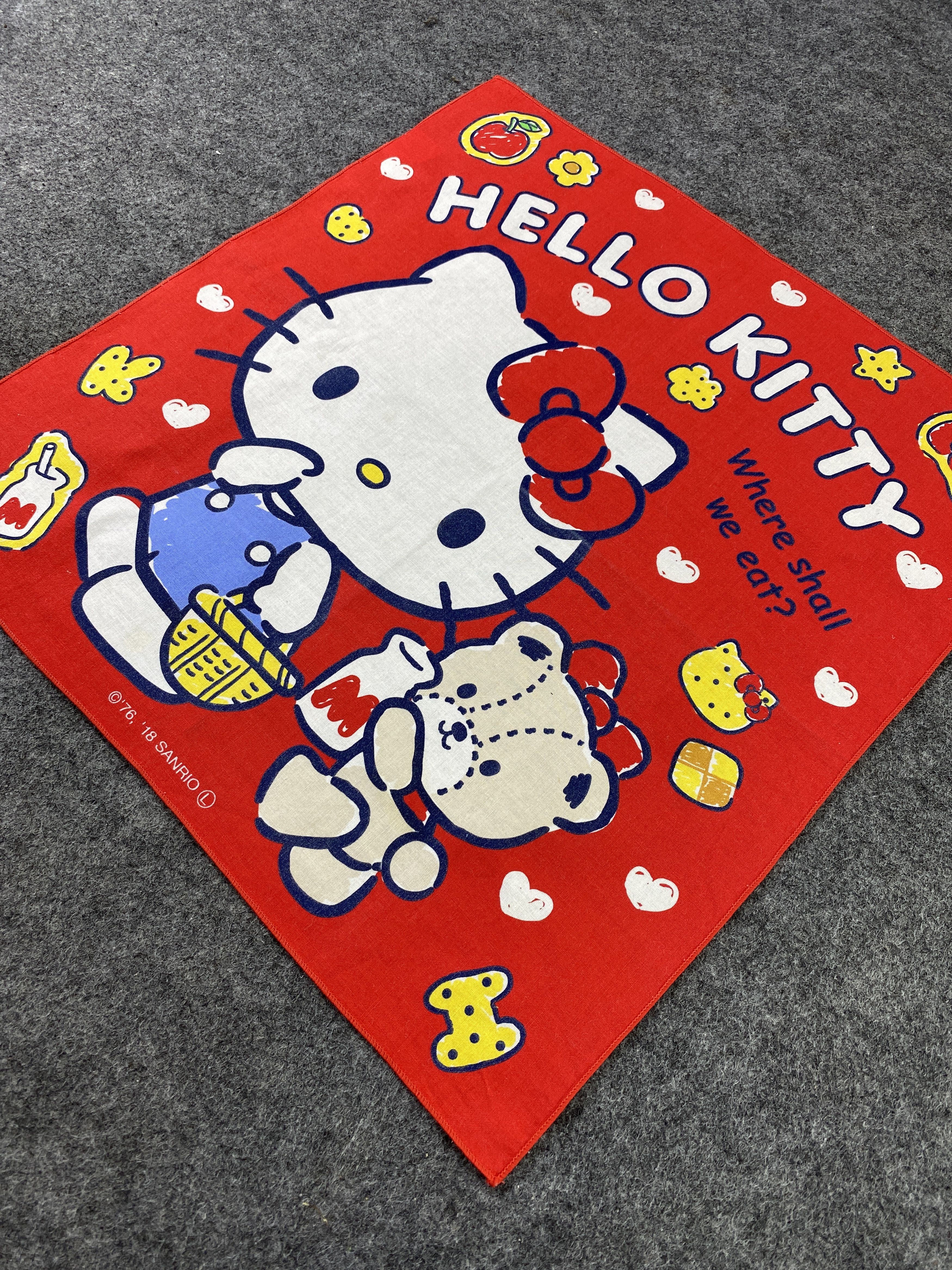 Anime Hello Kitty Scarf Handkerchief Neckerchief Bandana-B383 Size ONE SIZE - 2 Thumbnail