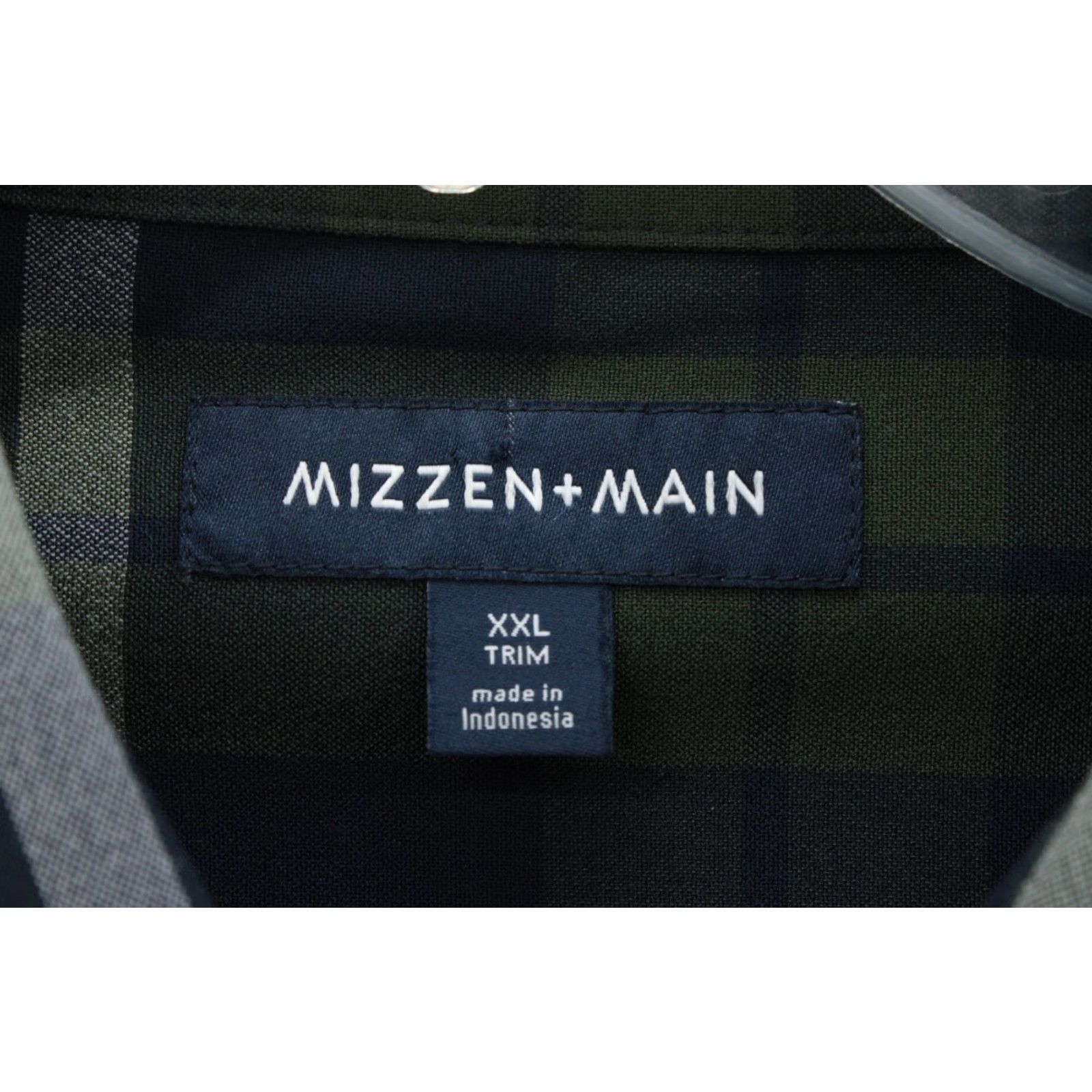 Mizzen+Main Mizzen+Main City Flannel Trim Shirt Mens XXL Green Plaid Long Sleeve Button-Up Shirt Size US XXL / EU 58 / 5 - 4 Thumbnail