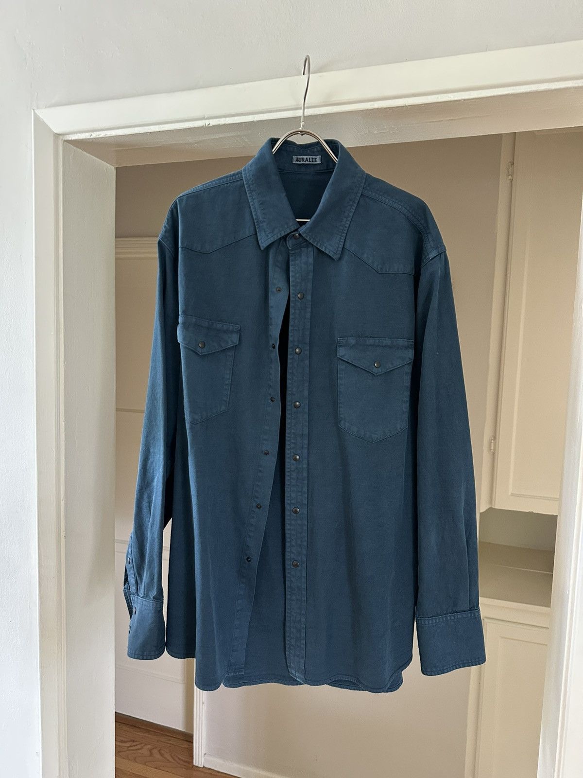 Cotton-Twill Snap Western Shirt
